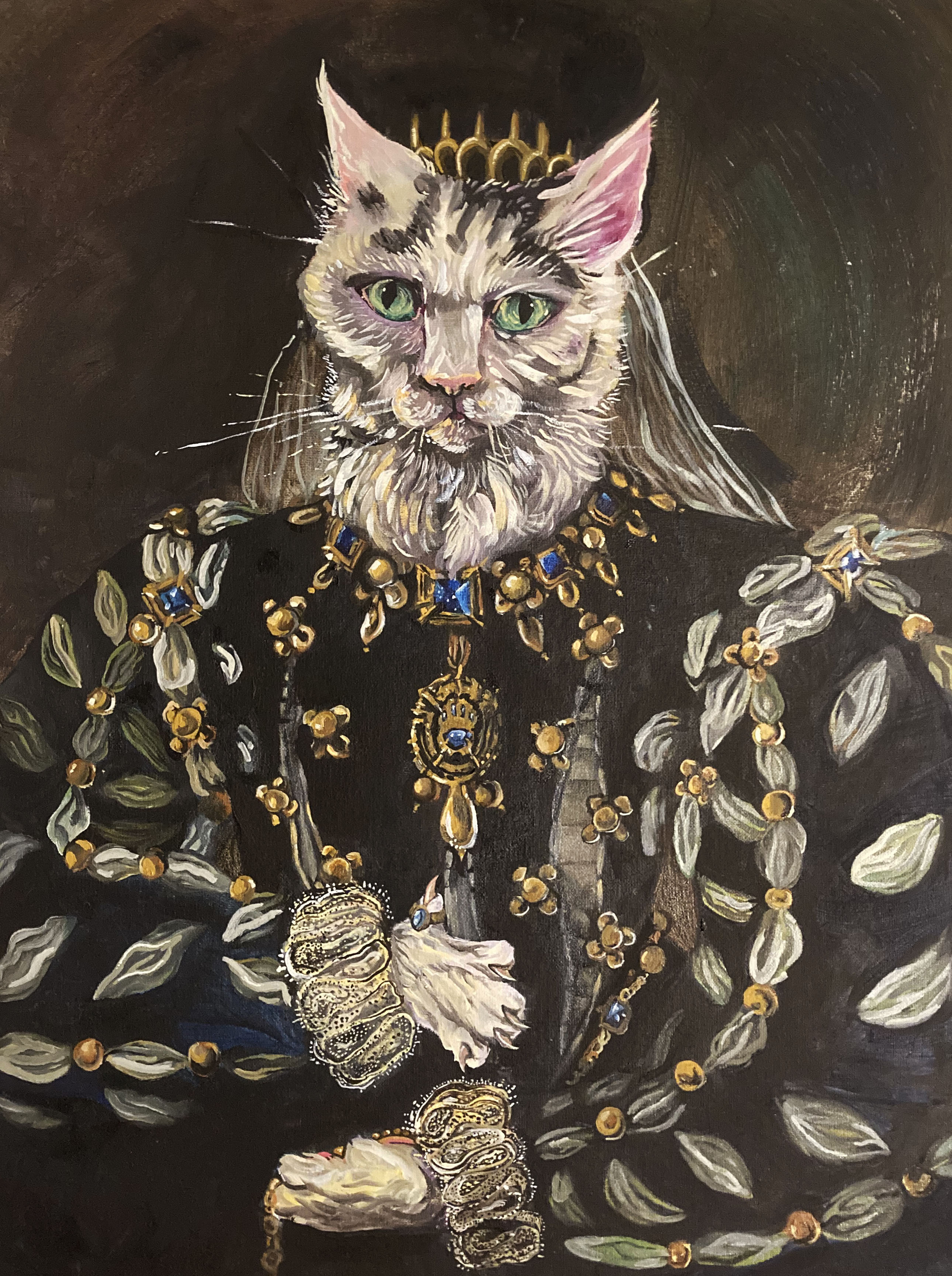 Cat King, Oil, 2022