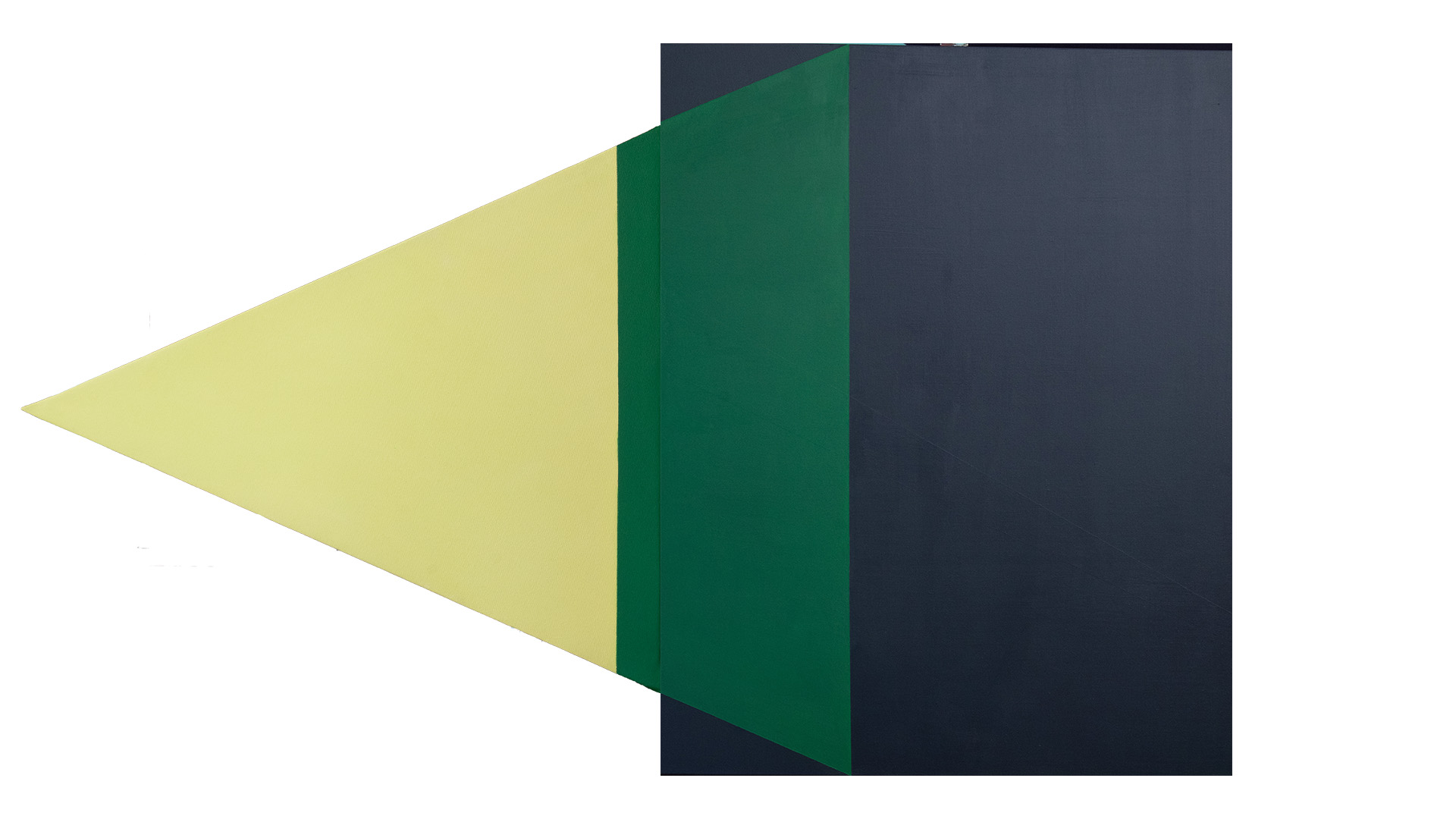Green Cone | 2024 | Diptych shaped Canvas