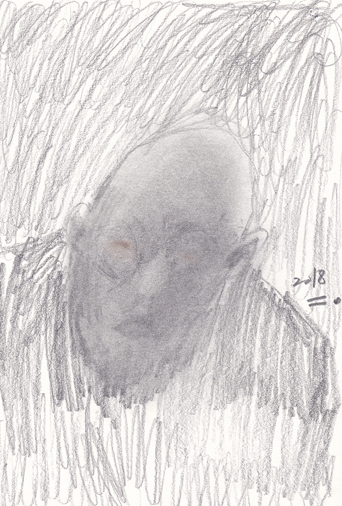 When can I see you, 2018, pencil on paper, 21*14.8(cm)