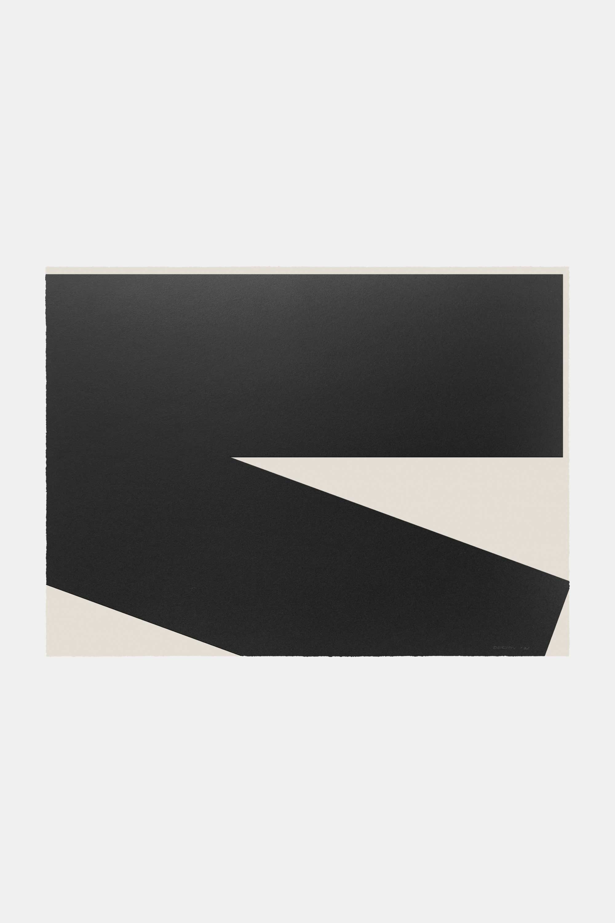 Composition of two lines, 2021. Collage on paper. 102&#160;×&#160;76&#160;cm.