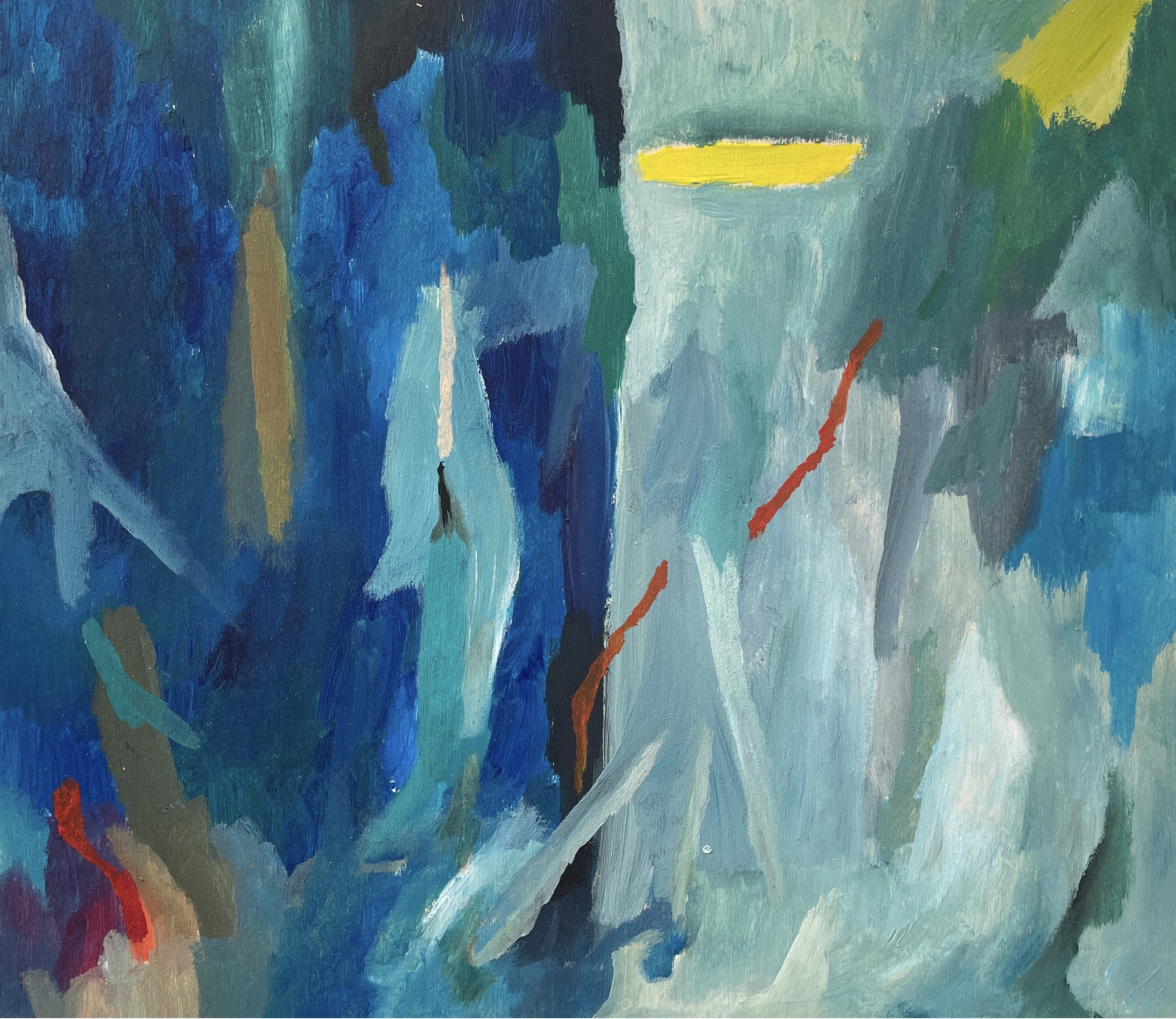 ‘conversation between colours II’, 2021, acrylic on wood