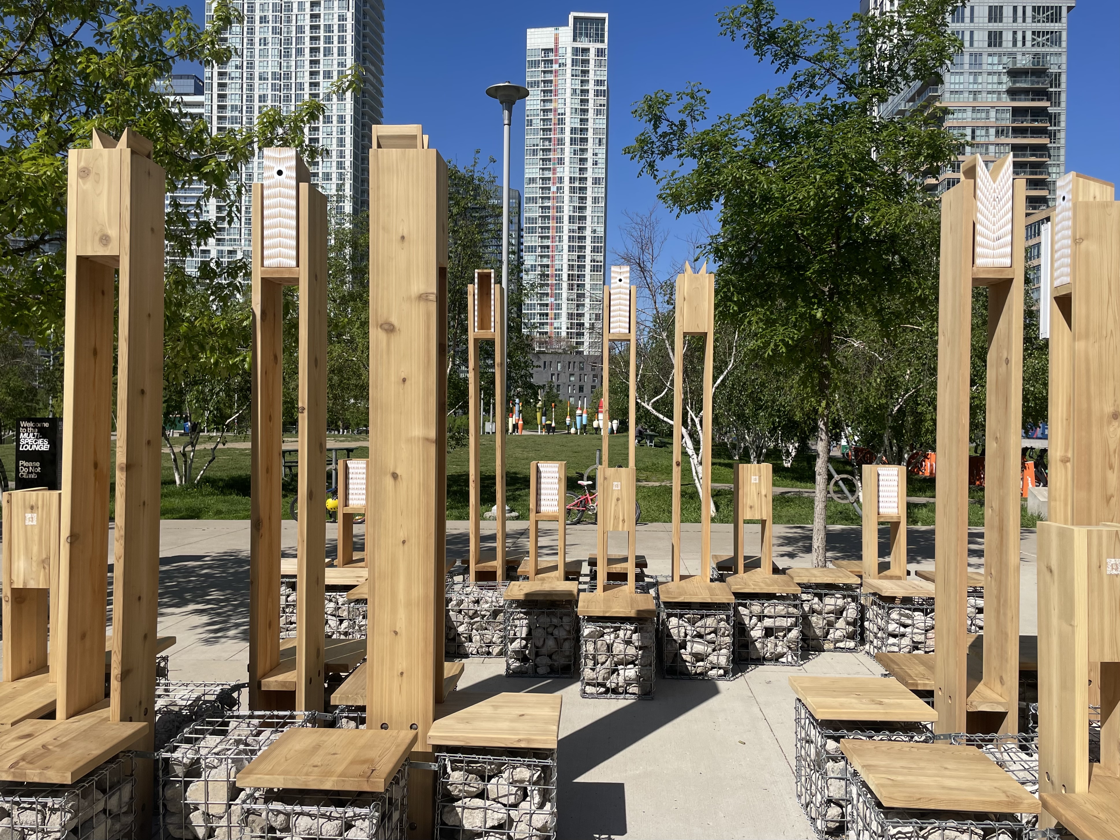 Multispecies Lounge by Double Happiness/Joyce Hwang + Nerea Feliz, 2023, commissioned by the Bentway Conservancy in Toronto
