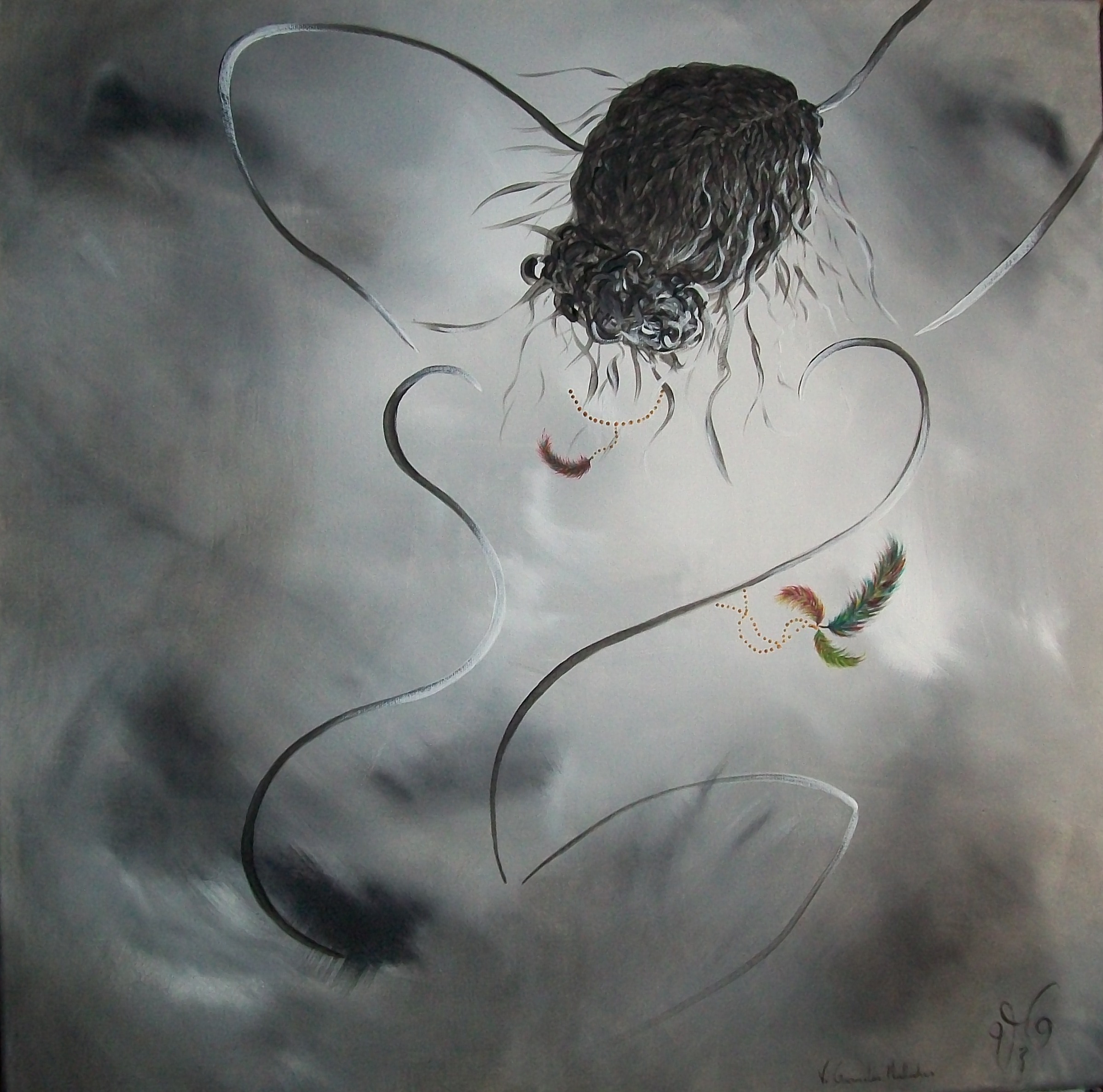  "Juste quelques plumes" (60x60) 