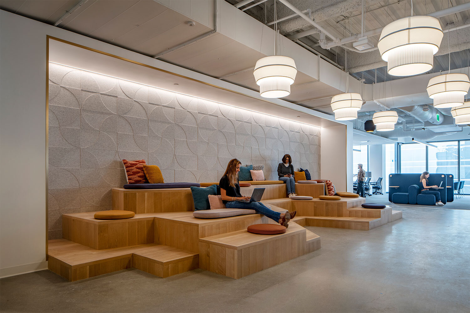 Stepped seating inspired by Oakland waterfront