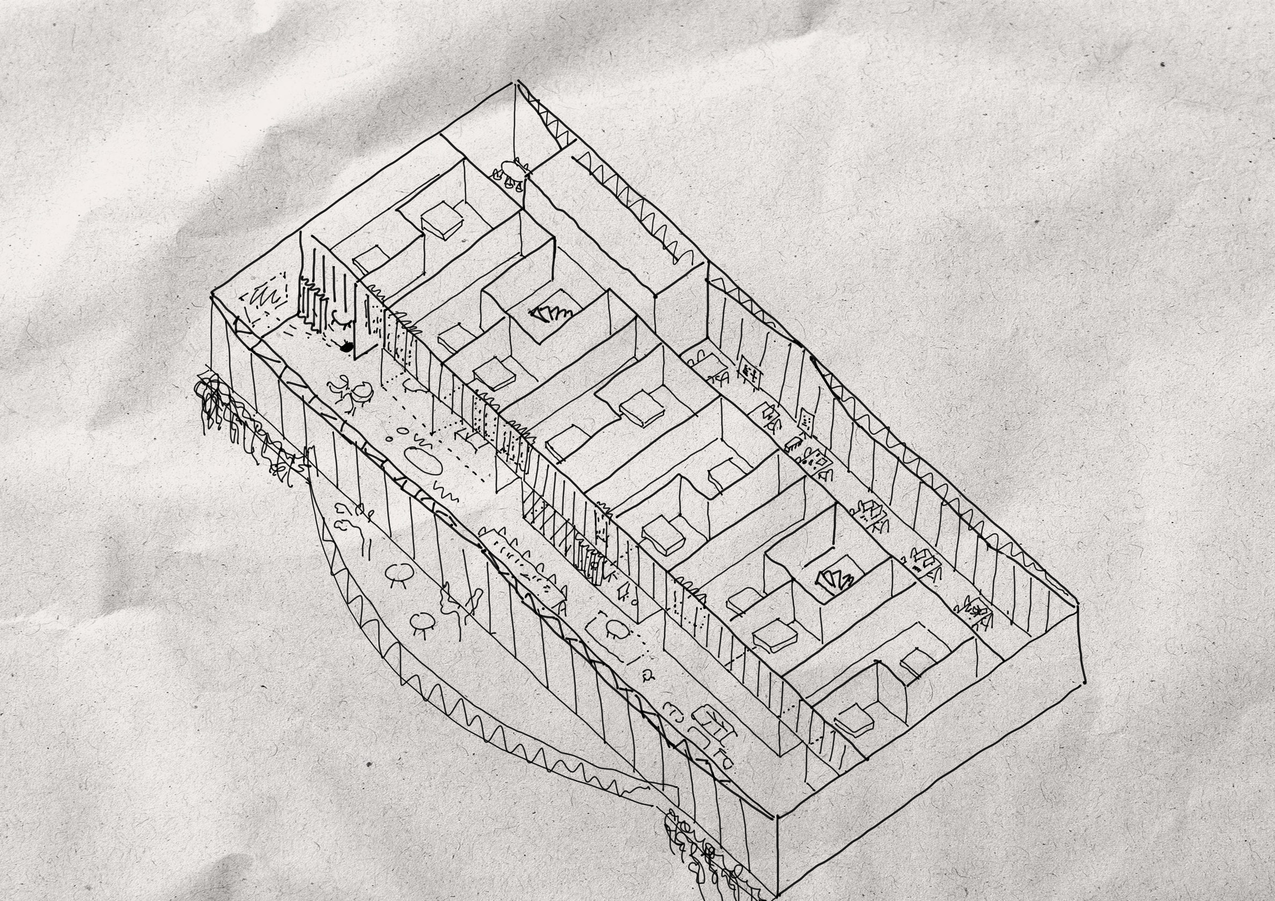 Attic axonometry