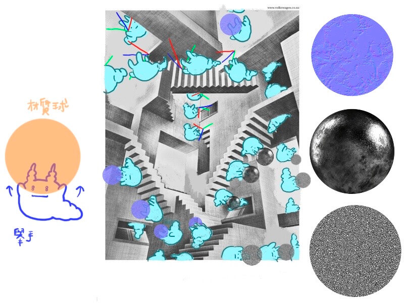 在地底深處下的巴巴勞動工廠
