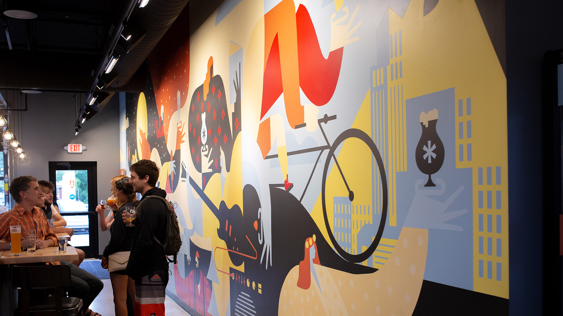 Brewery mural designs by Buddy-Buddy for Thesis Beer