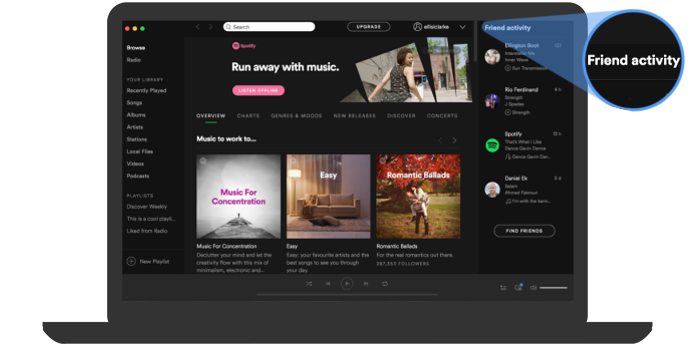 Friend activity (Desktop)