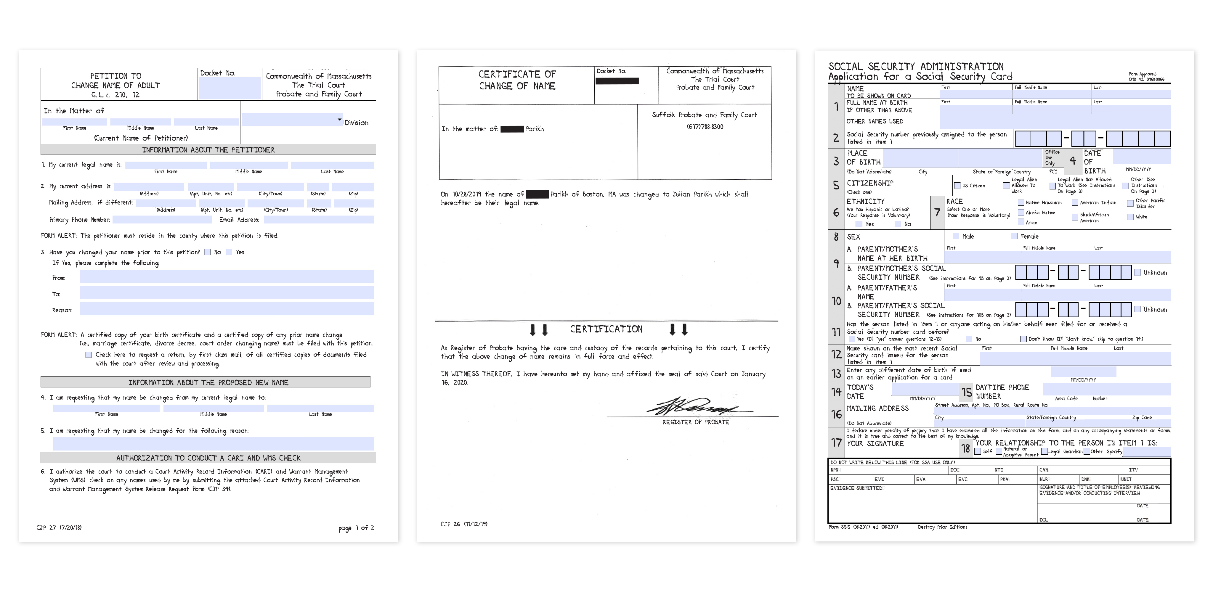 The Governance of Trans Existence (3) Recontextualizing Record Keeping (sample 1), 2020. Digital prints. 8.5 × 11in.