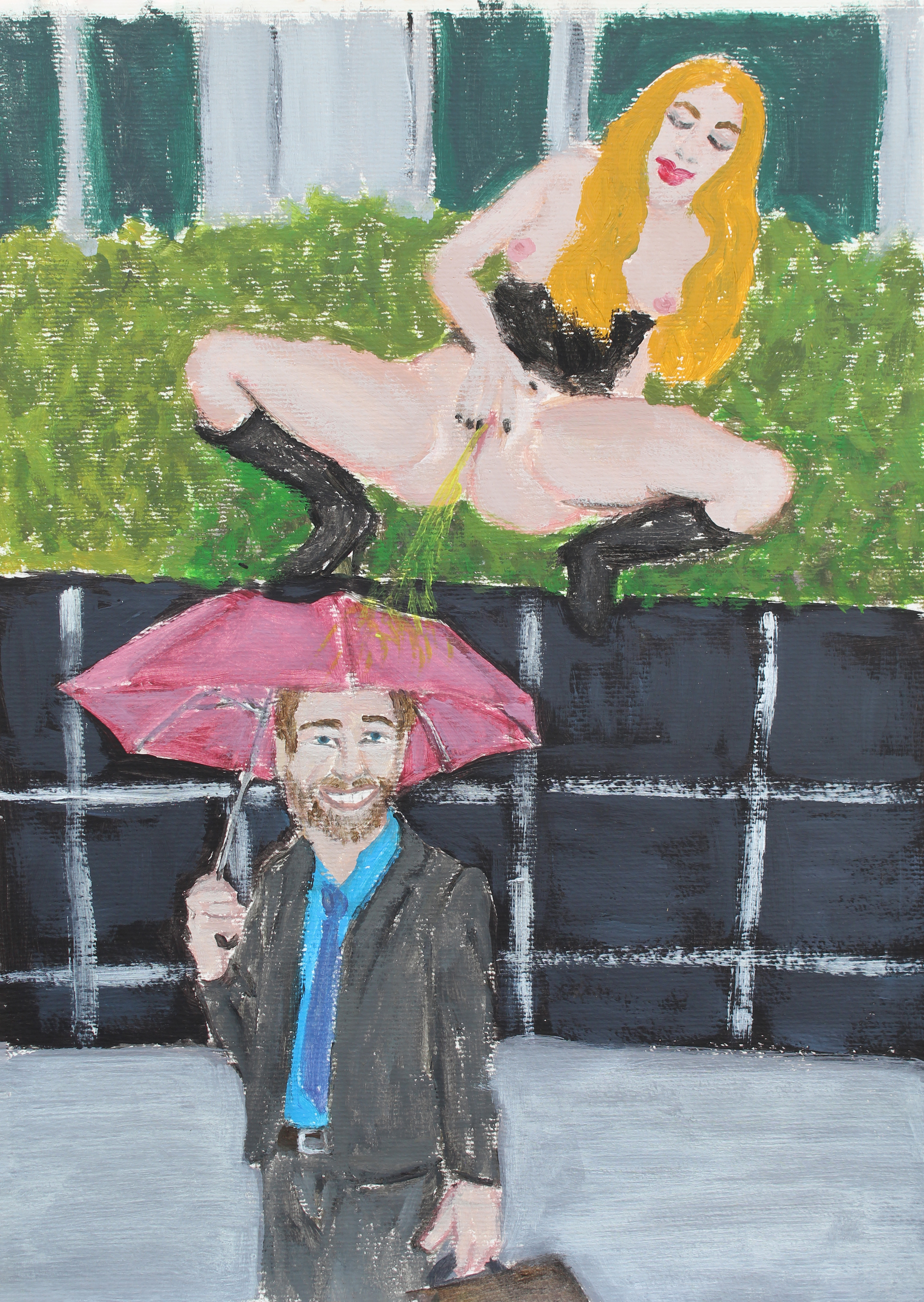 Smile in any weather, Acrylic on paper, A3, 2021