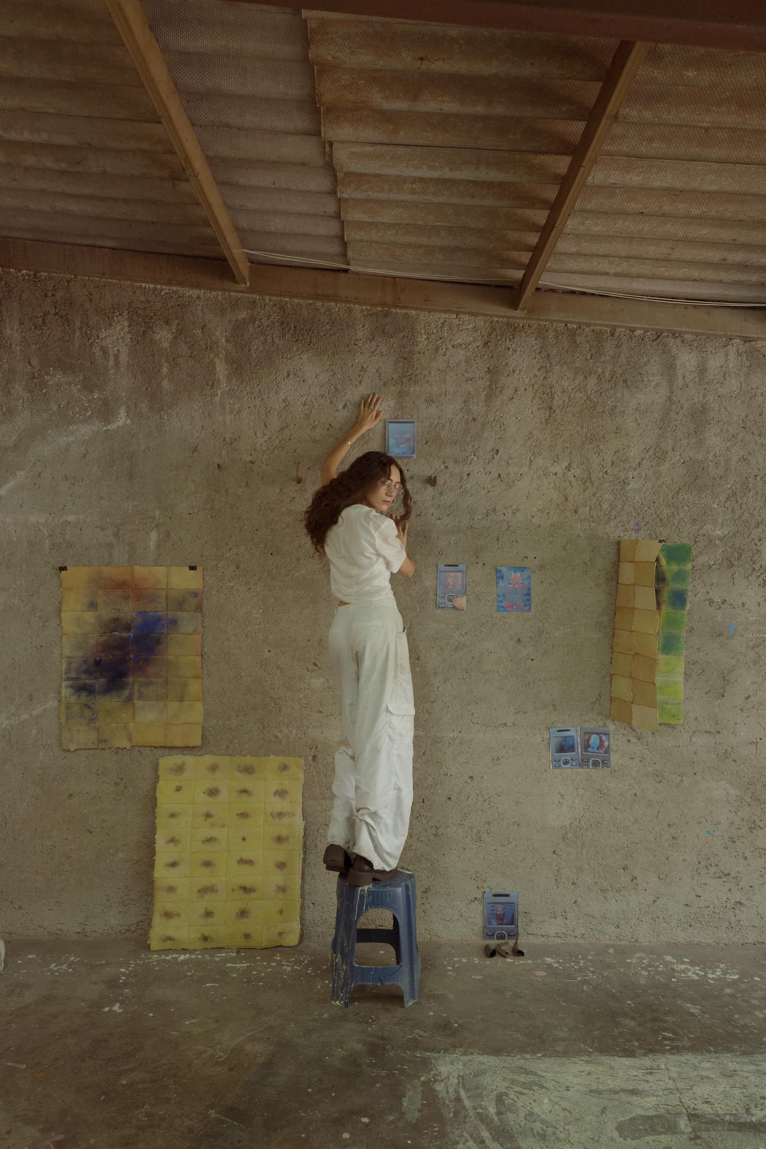 Meryl in the studio at JO-HS, Mexico City. Photos ©️ Orlando Vega.