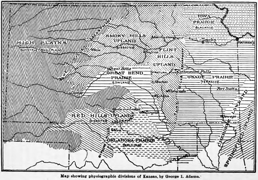 *Medicine Lodge, Kansas—where Carry Nation lived from 1889 to roughly 1902—can be seen in the south central part of the above image at a nearly indecipherable cross section of the Red Hills Upland physiograhic area and the High Plains area, placing Greensburg and its Big Well within the confident bounds of the latter. Thus suggesting that both towns may have offered up similar stones to the harvest, with yields good for both storing water and smashing barrooms.