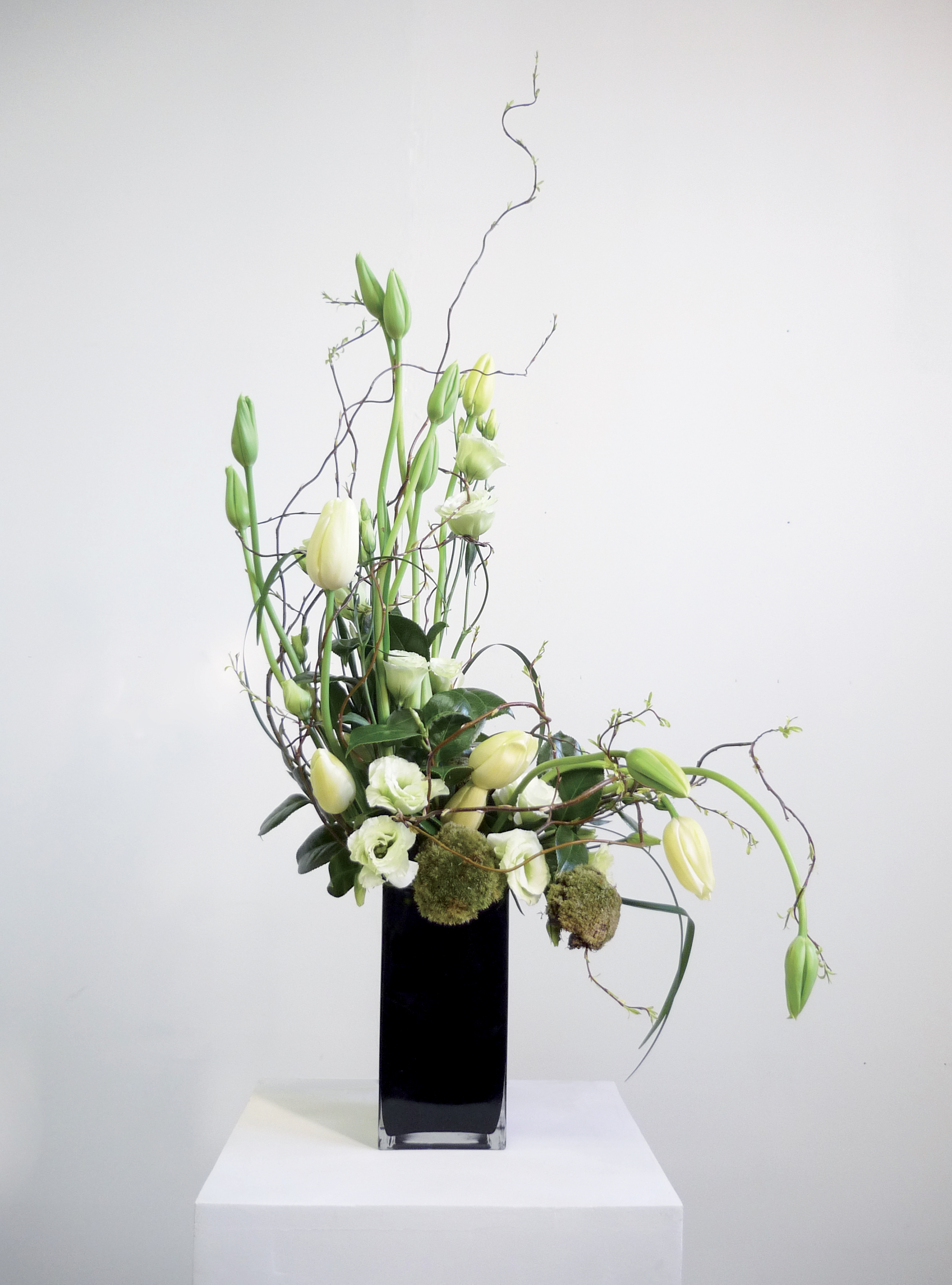 The Hogarth Line, floral composition, 60x50x35 cm, 2011.