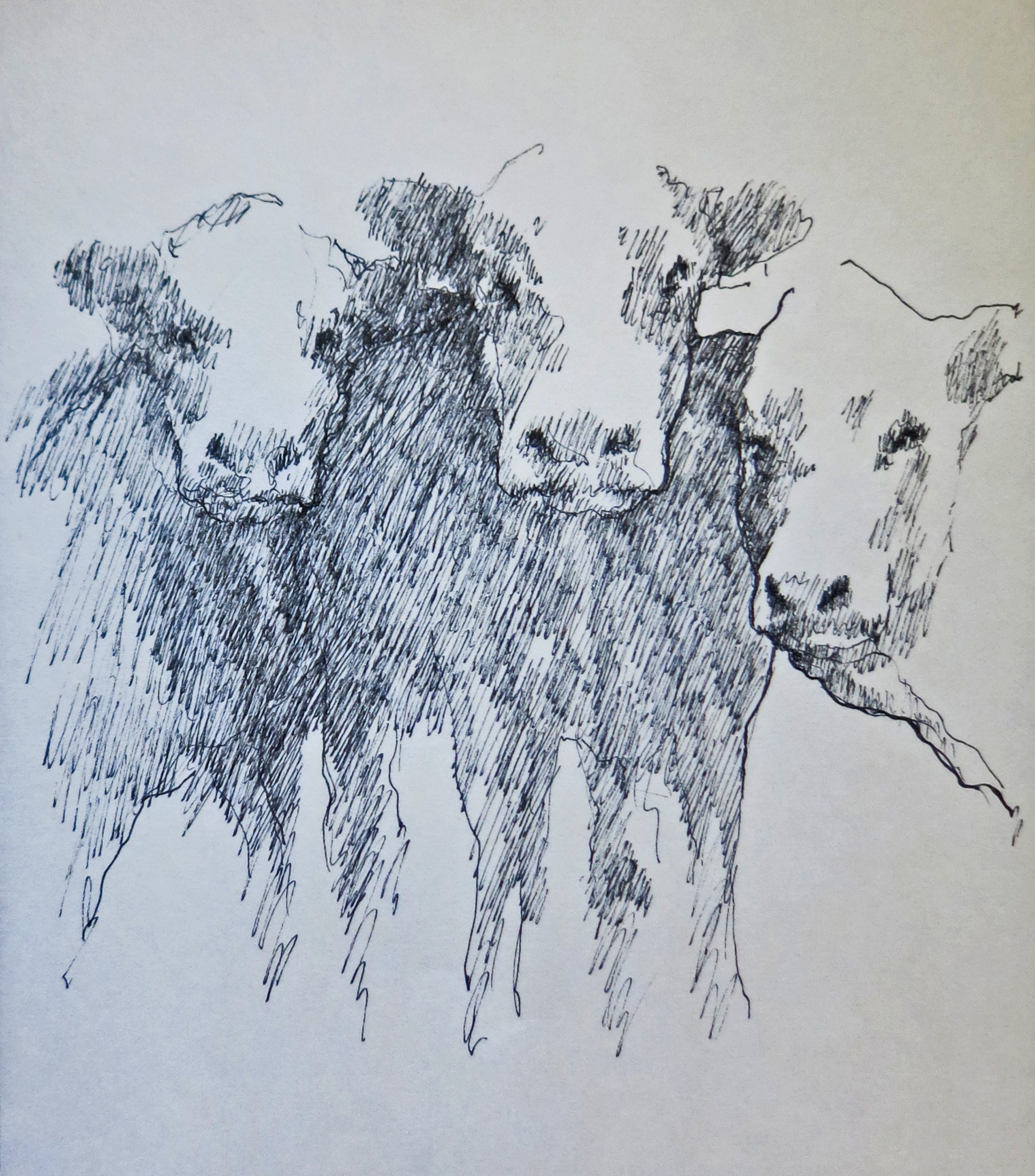  Ink on paper &ndash; 10&rdquo; x 10&rdquo; 