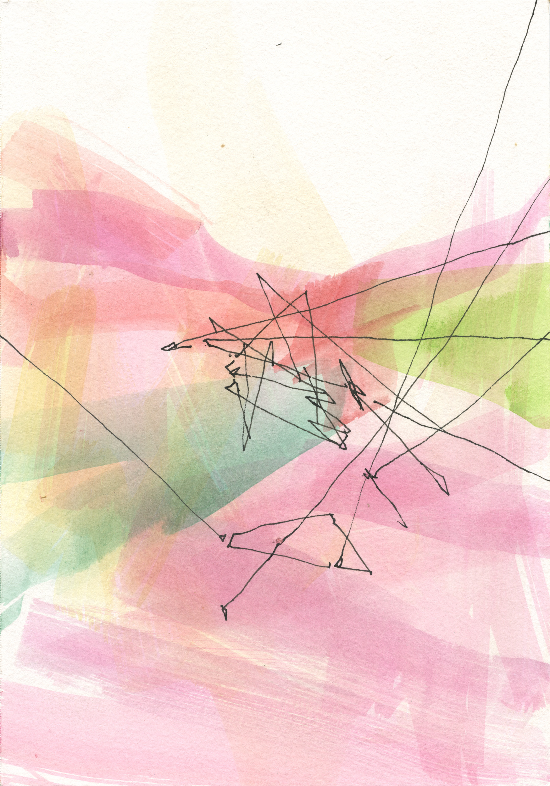 2521, watercolor and ink on paper, 10 x 7 inches