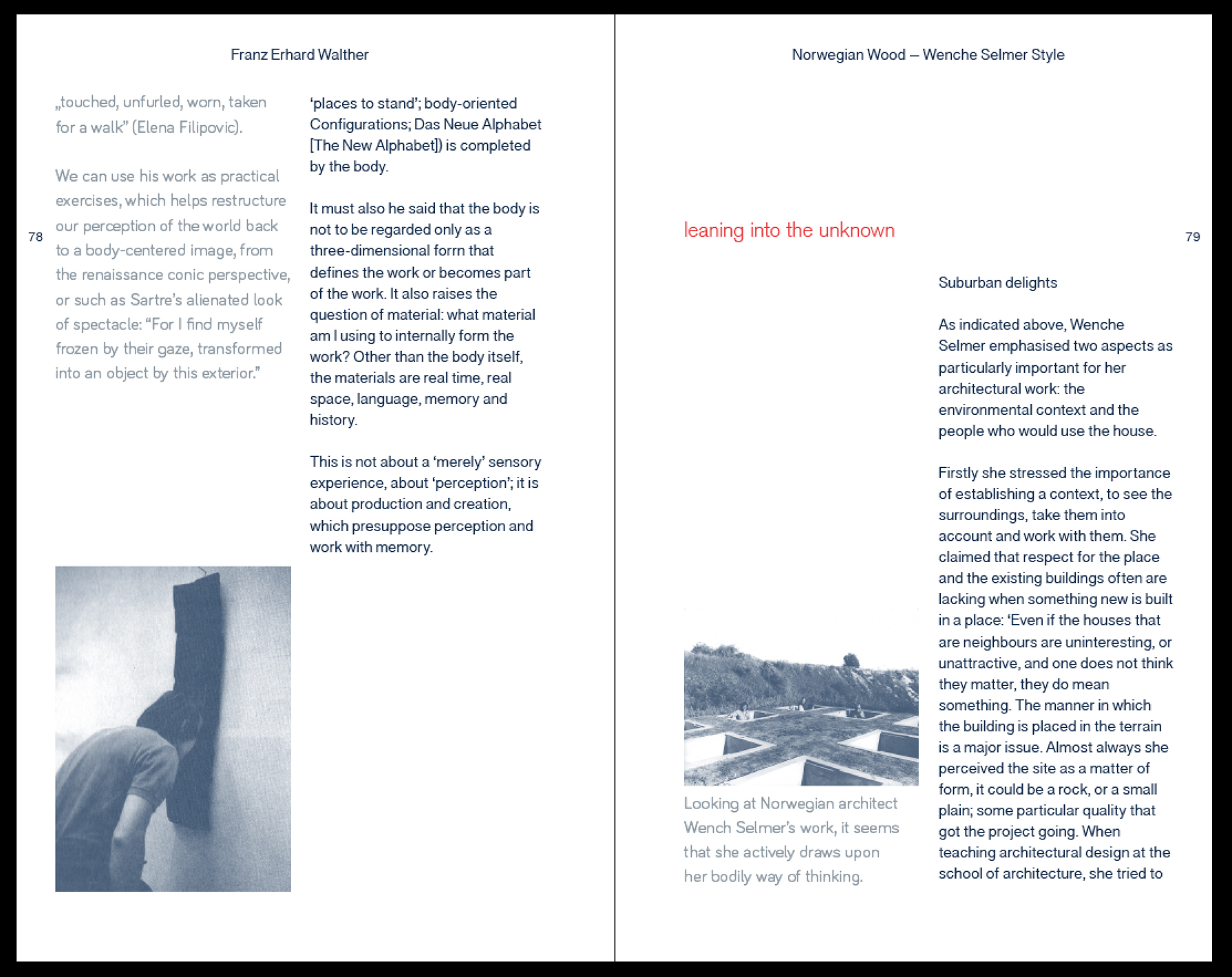 The reader contains extracts of original texts and my commentary on the left side alongside with related images. 