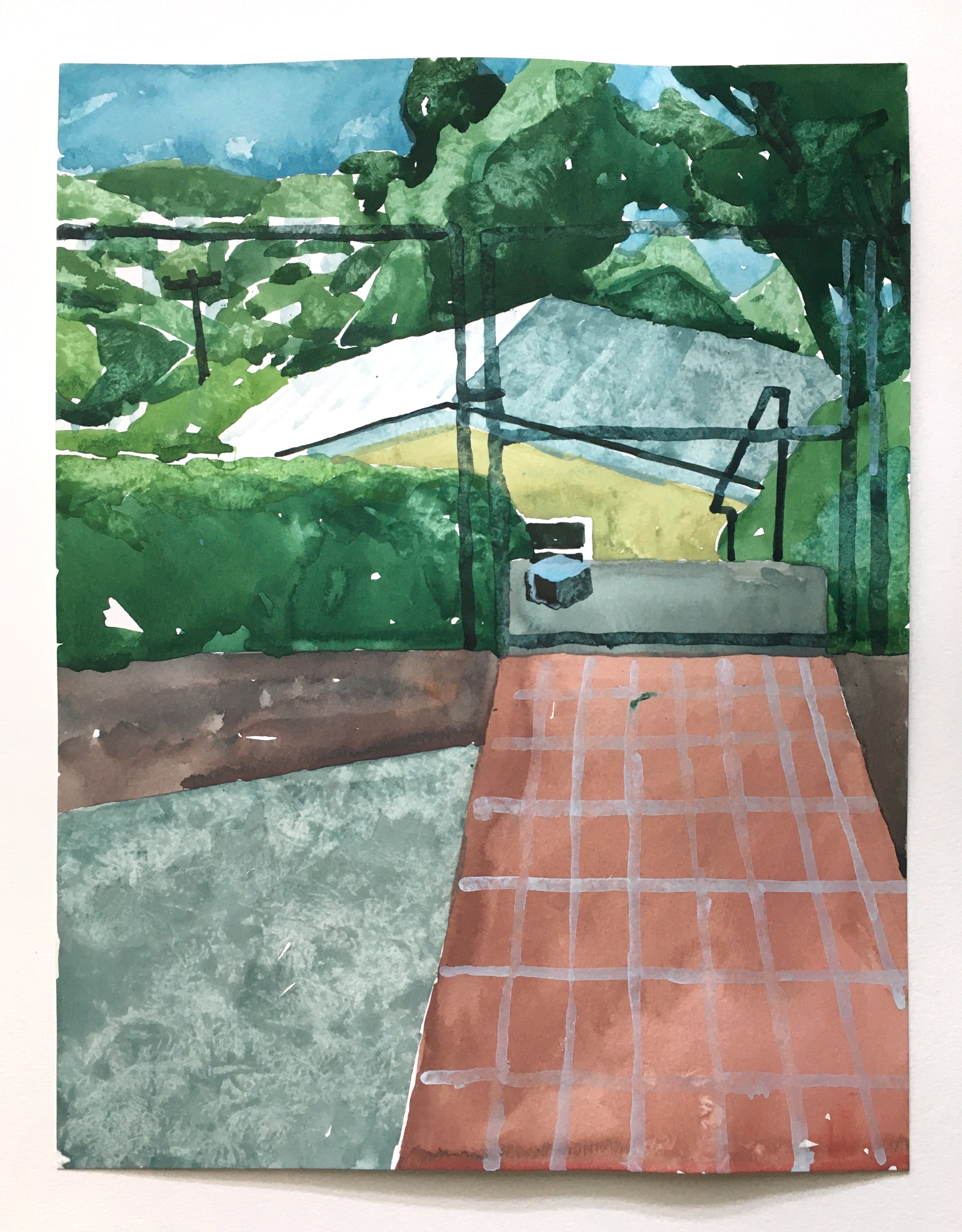 "MV 11" gouache on paper, 12 x 16 in., 2020