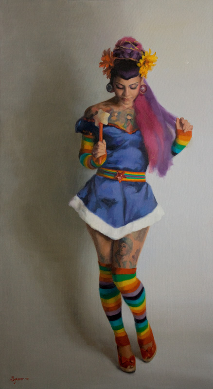 'Rainbow Ink'. Oil on canvas