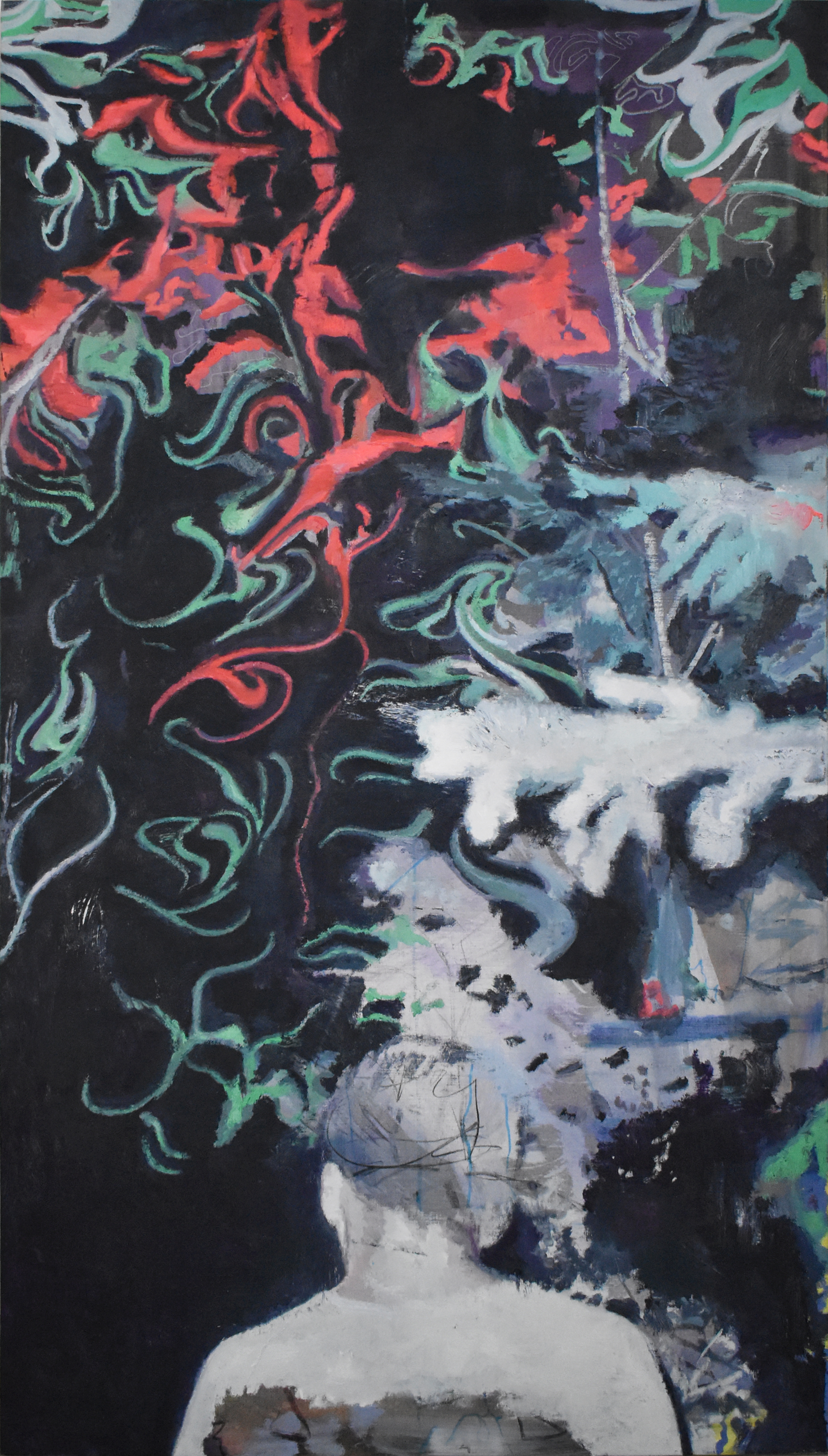 La rama, 162 x 89 cm, oil on canvas, 2025. Colección Ayto. de Jerez de la Frontera