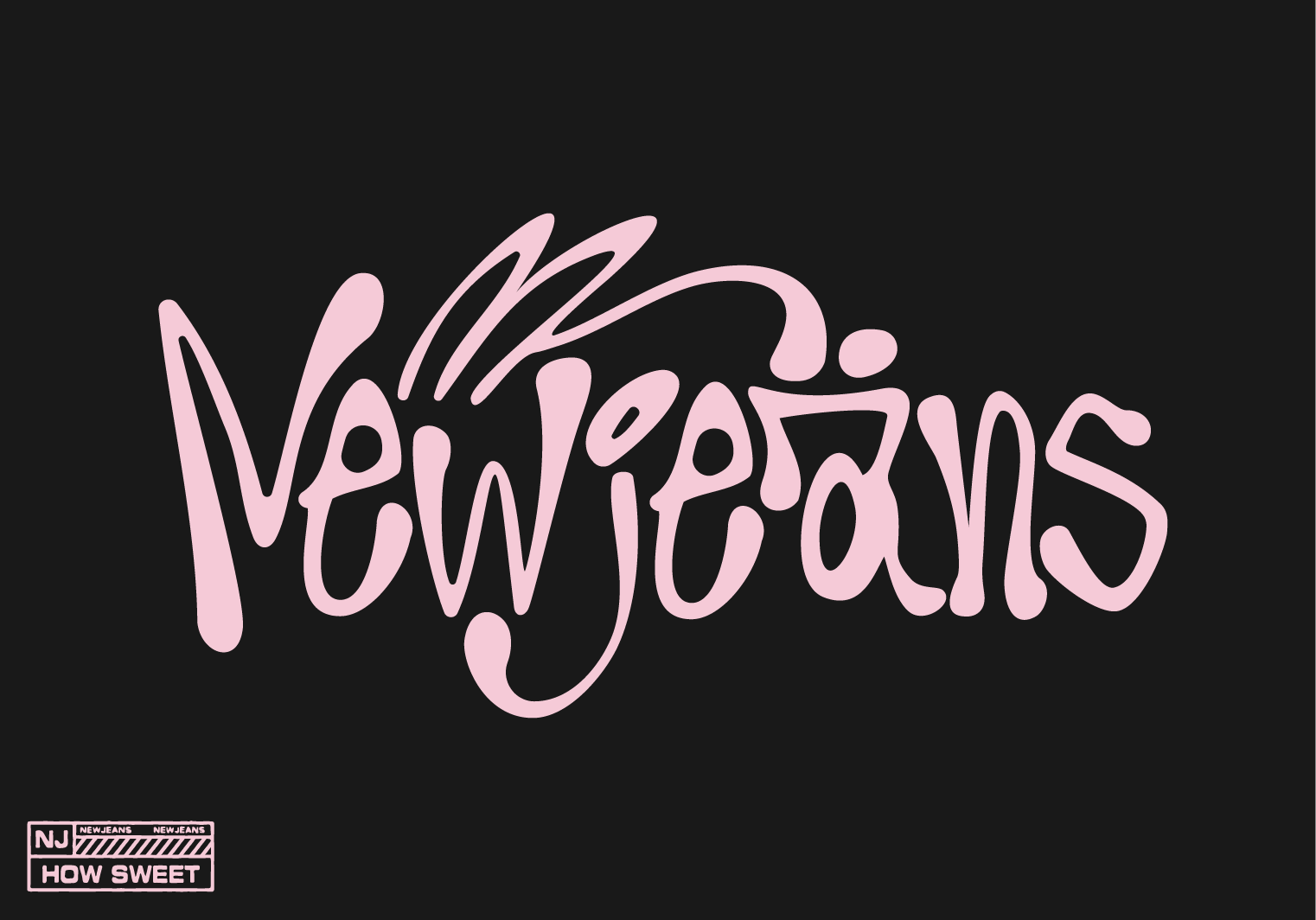 NewJeans 'HOW SWEET' Logo Lettering Design