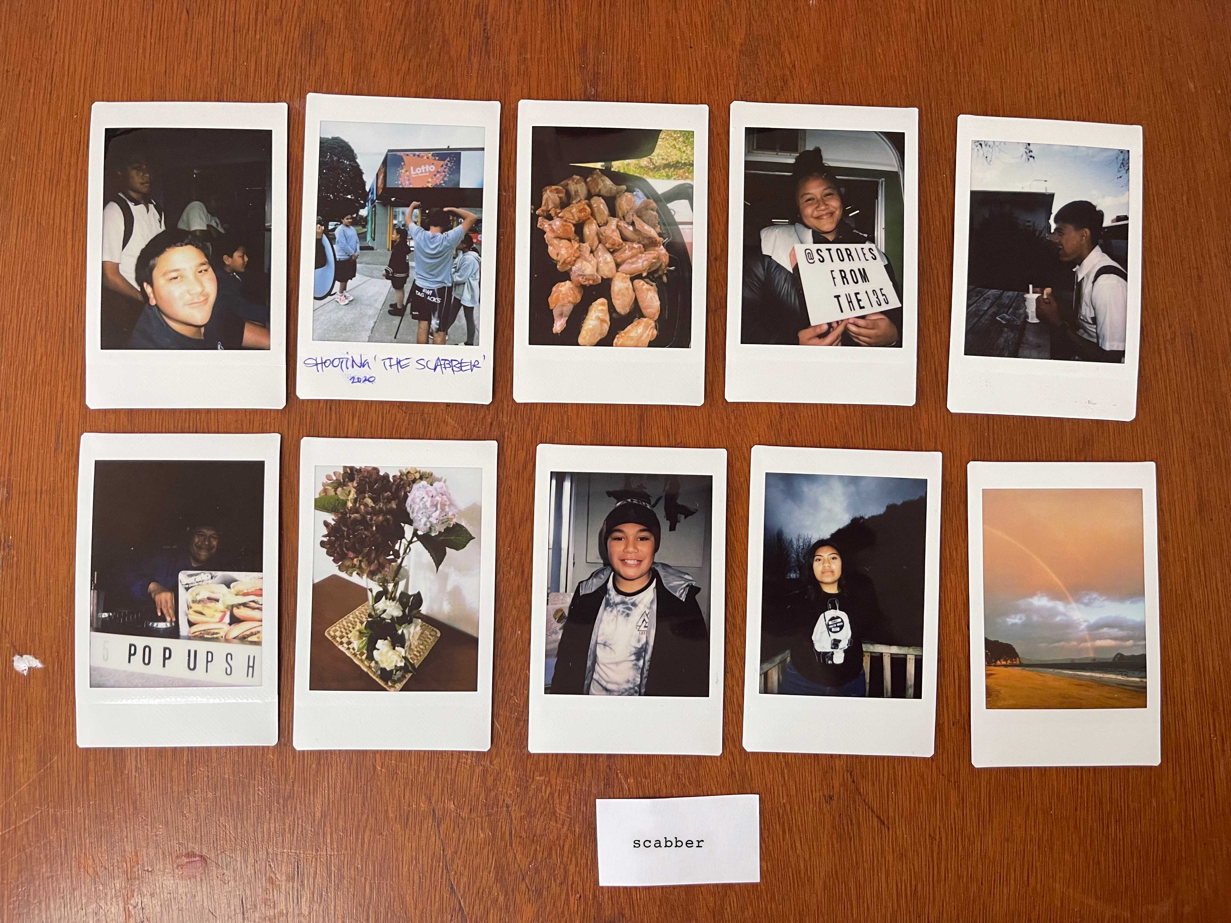 scabber, set of 10 instax polaroids, 2017-21