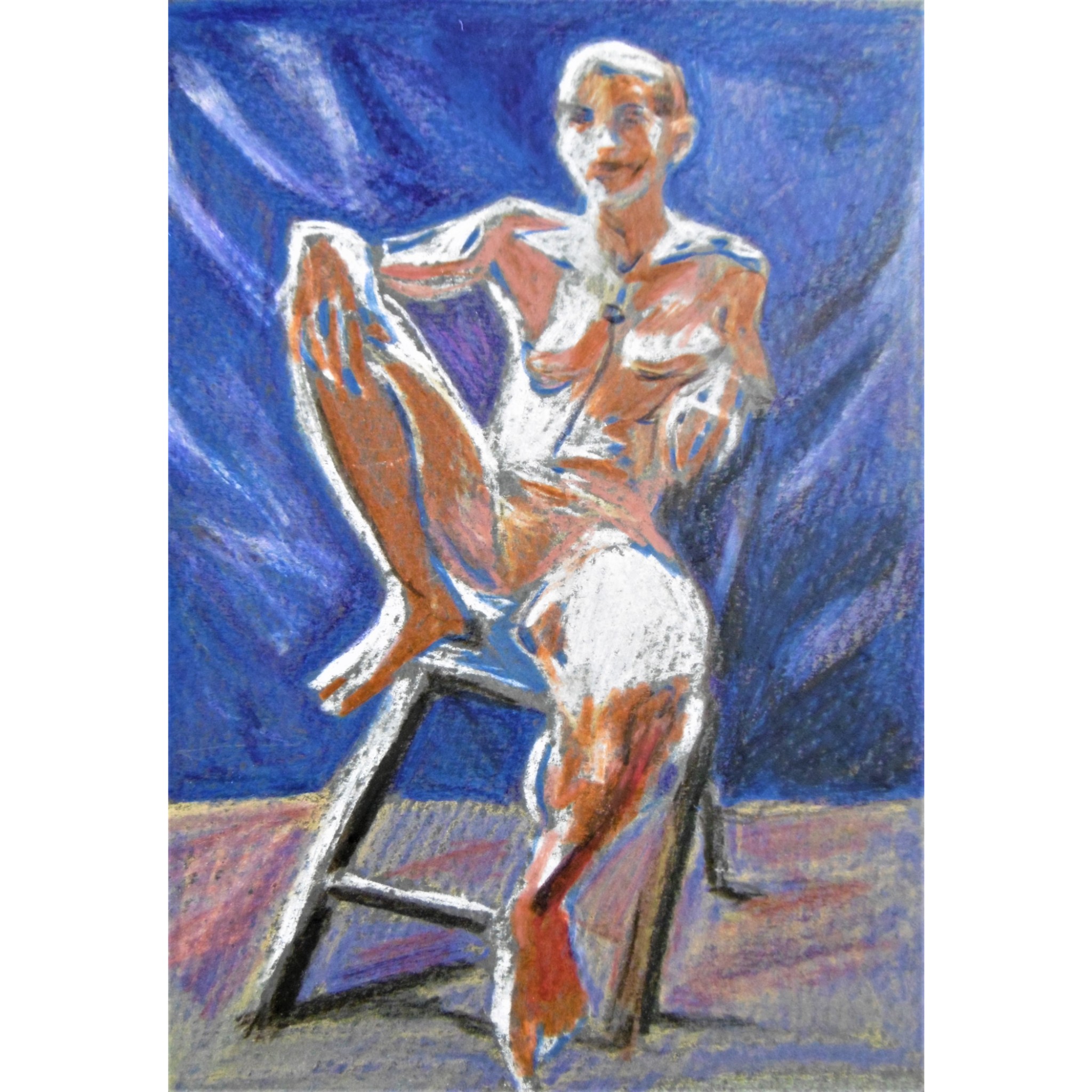 Emilie Observes, coloured pencil on card, 21 x 15cm with mount, 