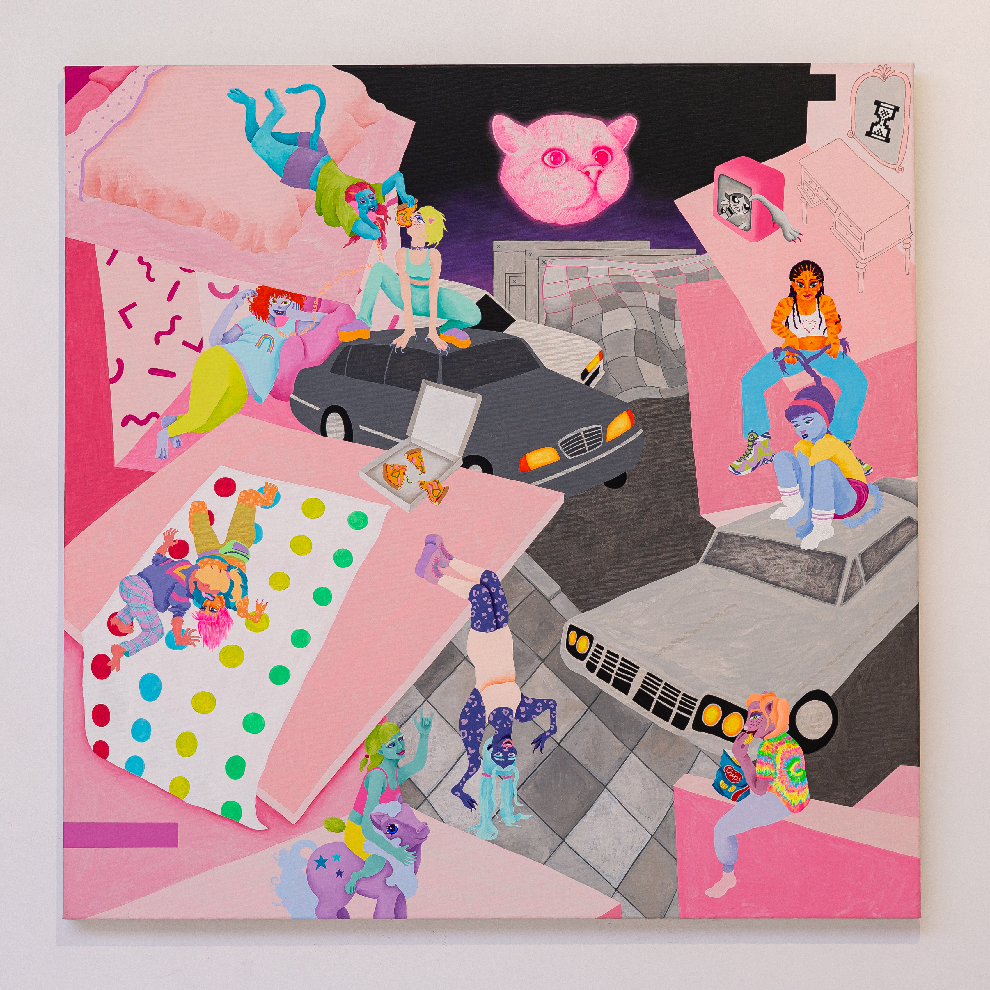 be my forever 2 a.m., 2024, acrylic paint on canvas, 90 x 90 cm