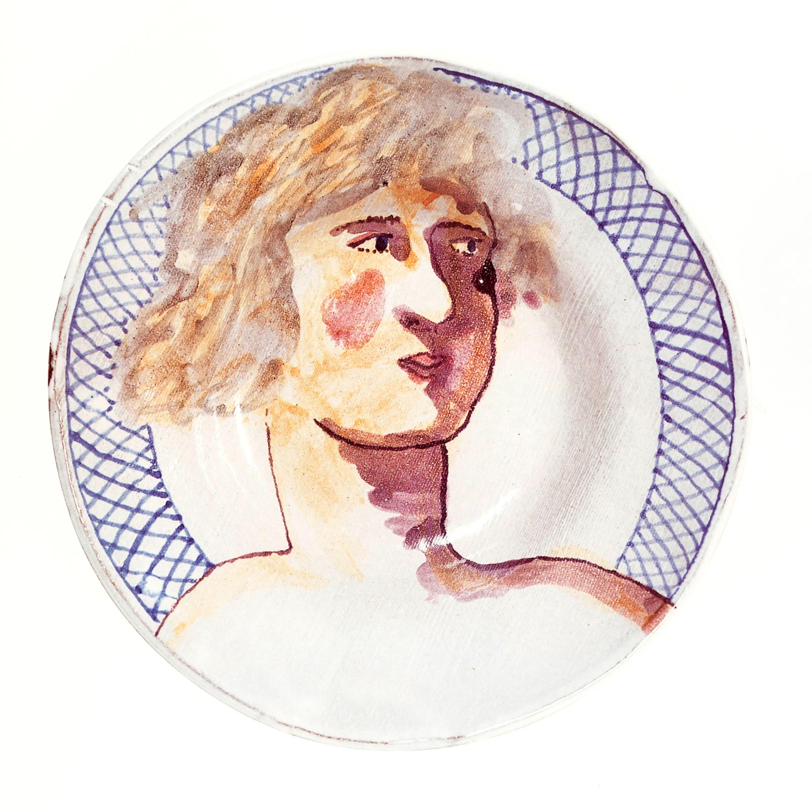 Portrait plate, 26.5.99Glazed ceramic stonewareDiameter 22.5cm
