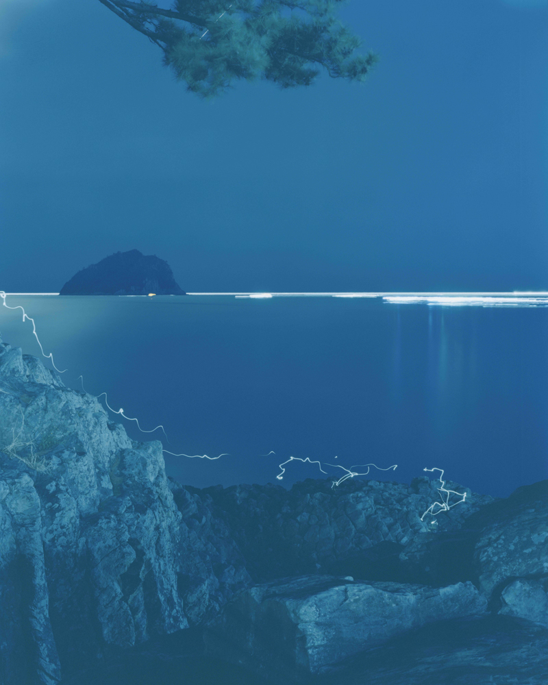 View Point Blue #Sonammeori, 165x132cm, Transparency in Light Box, 2022