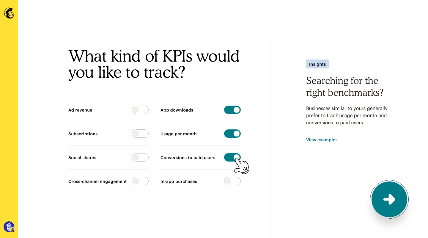 Pairing actions with insights