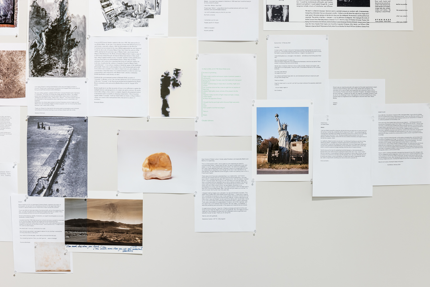 Written remembrances, snapshots and artwork contributed by friends, colleagues and students of Robert Blake 