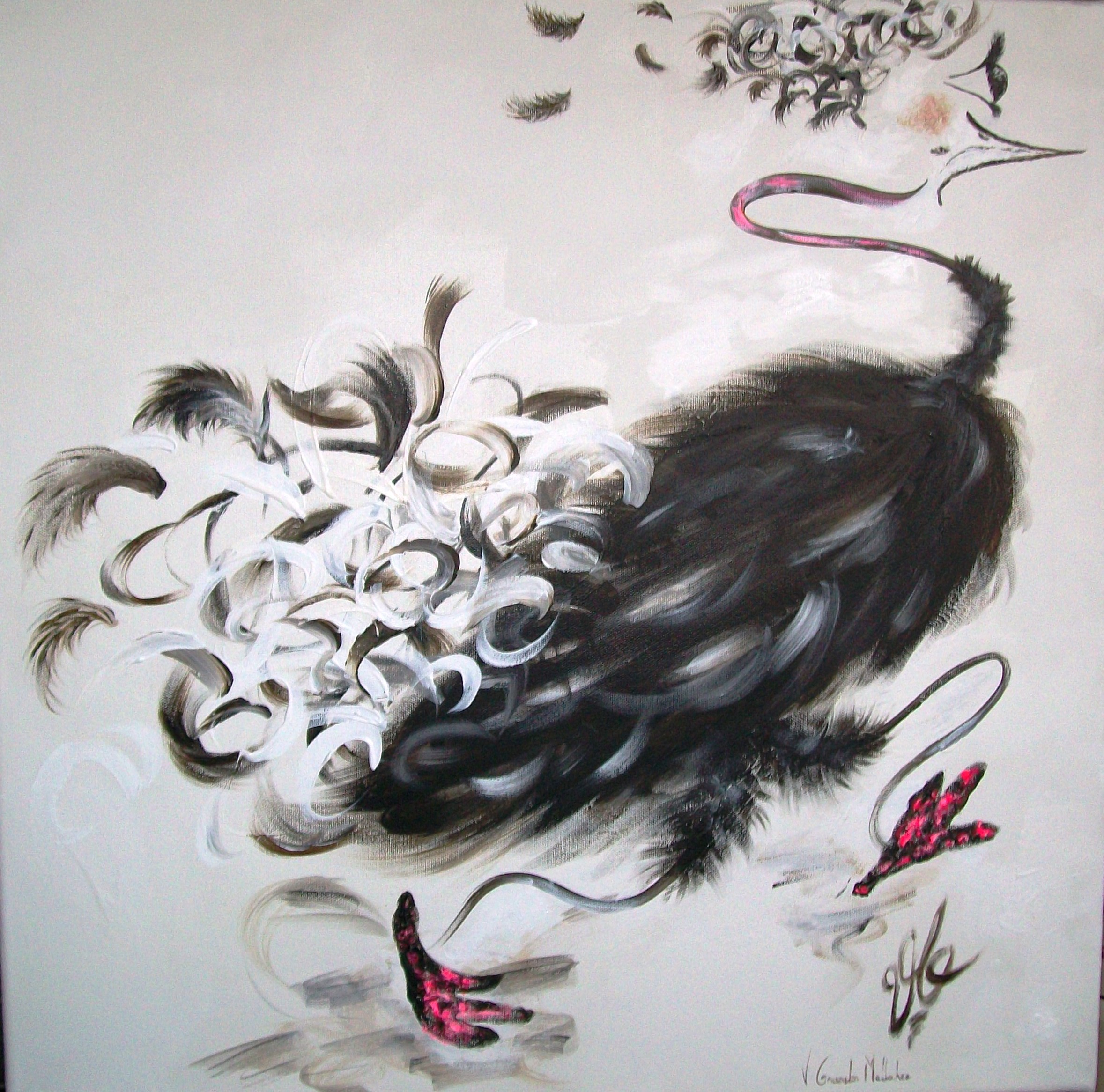  "À bout de souffle" (60x60) Acrylique sur toile 