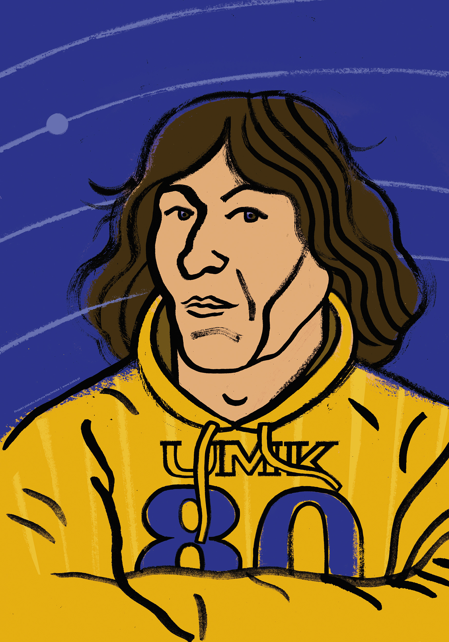 Poster for the 80th Anniversary of Nicolaus Copernicus University in Torun, January 2025