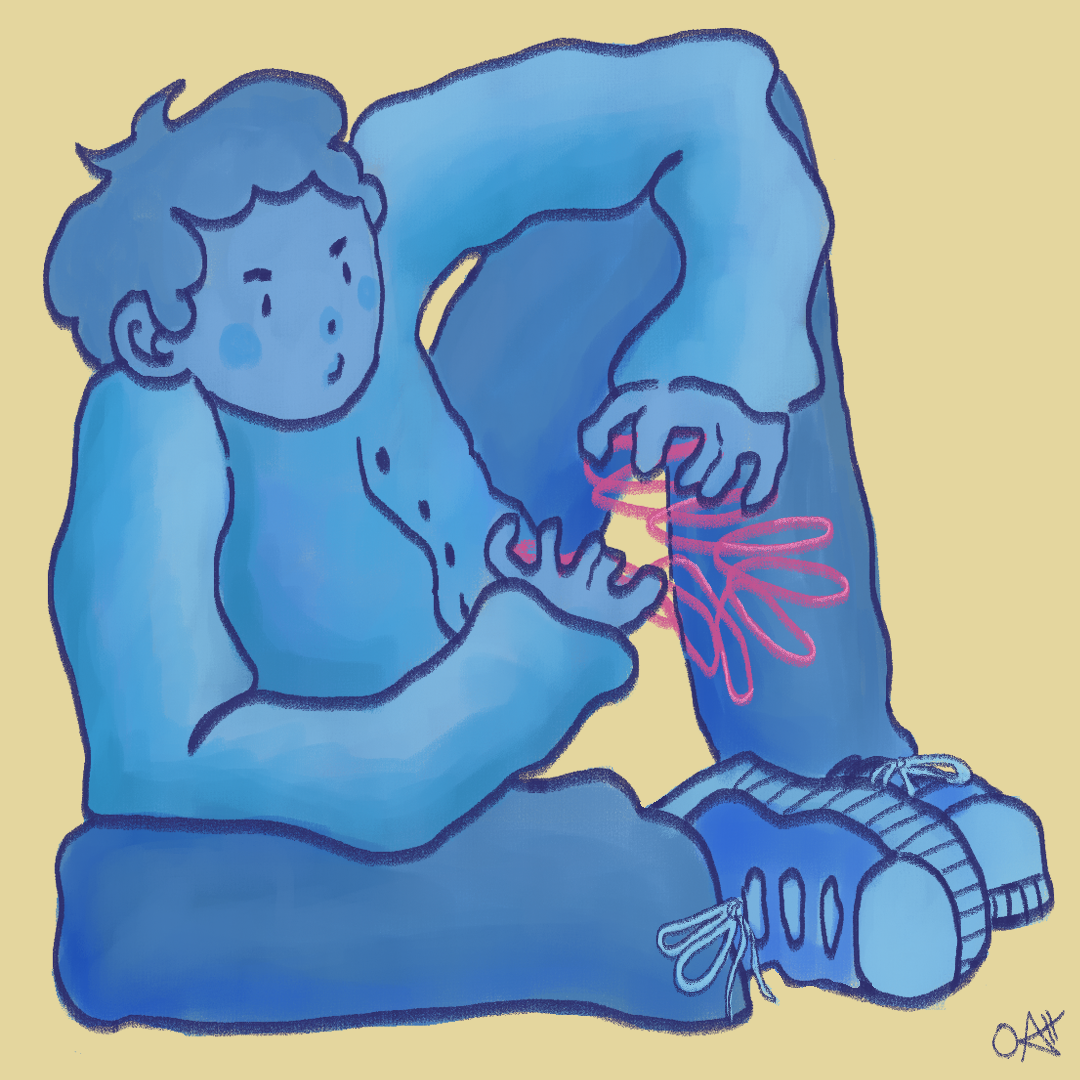 slinky, 2025. 4" x 4" digital illustration