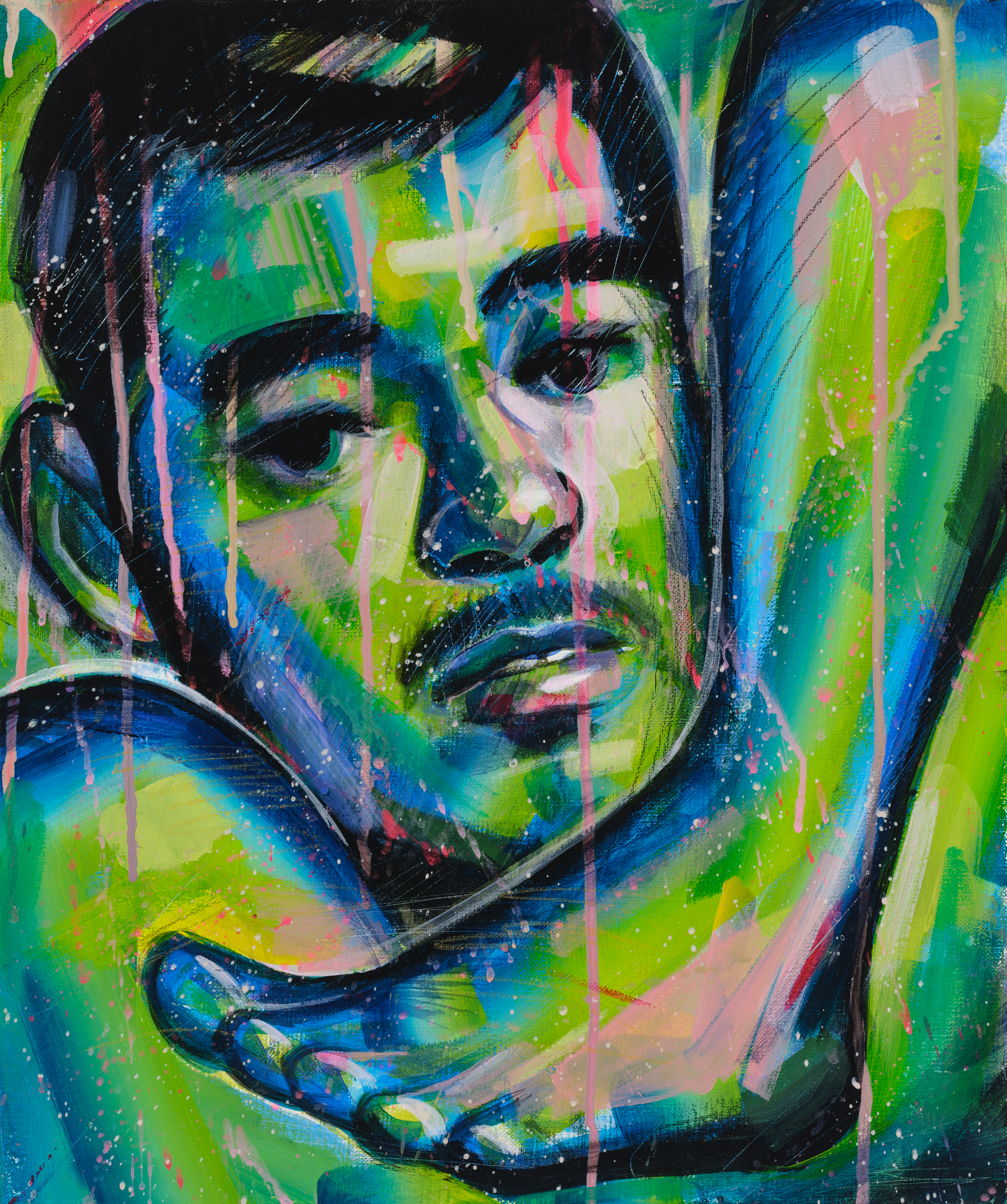 The green juice2018, 캔버스에 유채, 45.5 X 38cm2018, oil on canvas, 45.5 X 38cm