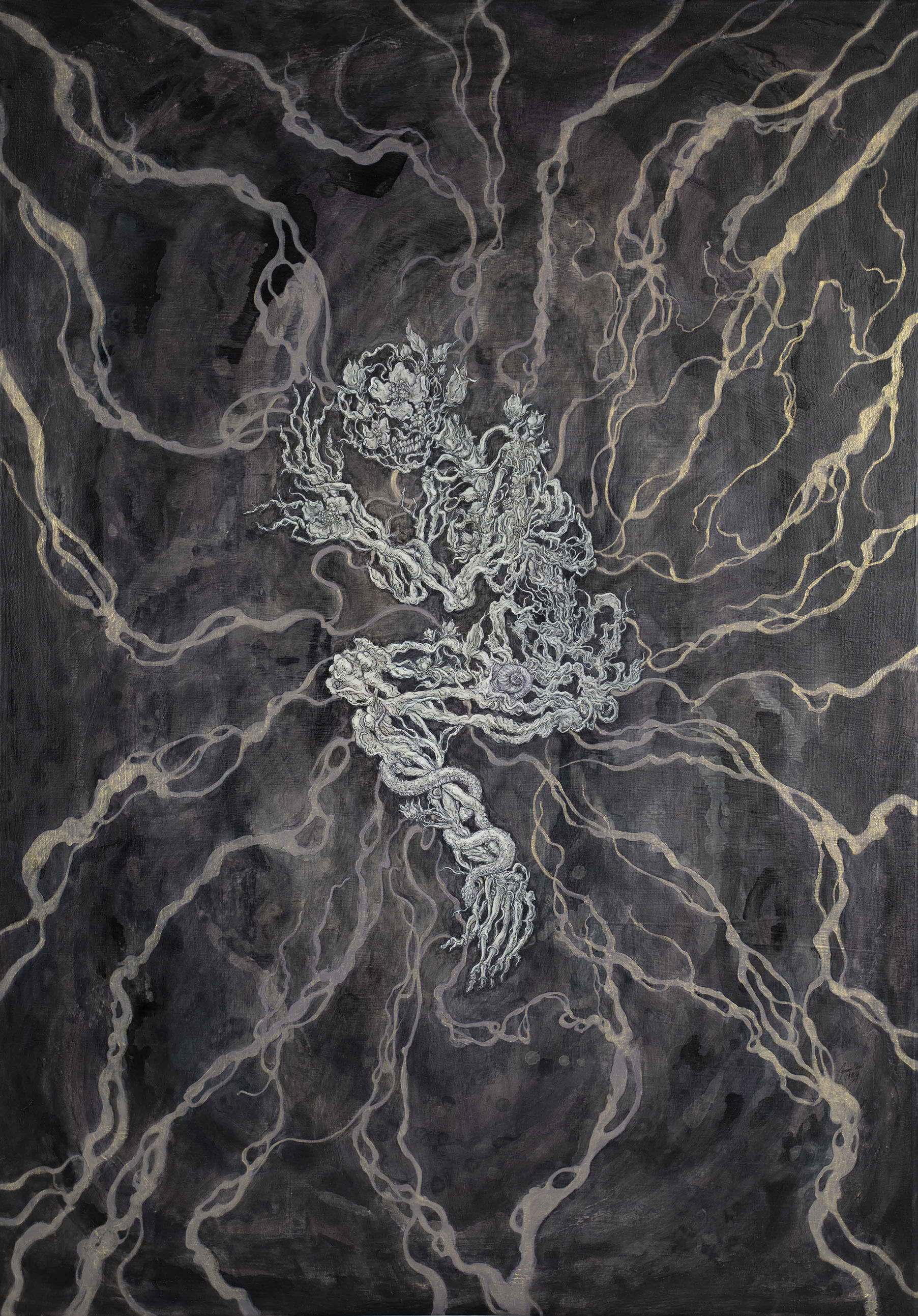 "Dangers of Comfort 1" 70 x 100 cm, acrylic on canvas, 2019
