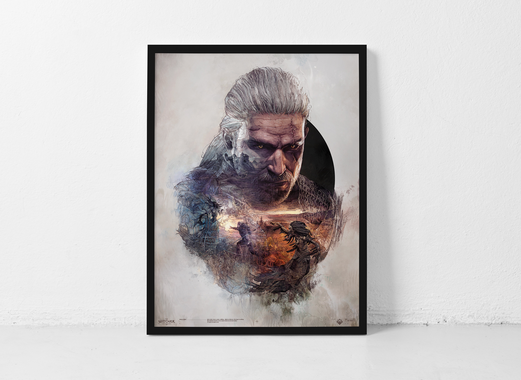 Geralt of Rivia Canvas Print - The Witcher 3 Wild Hunt Canvas Painting