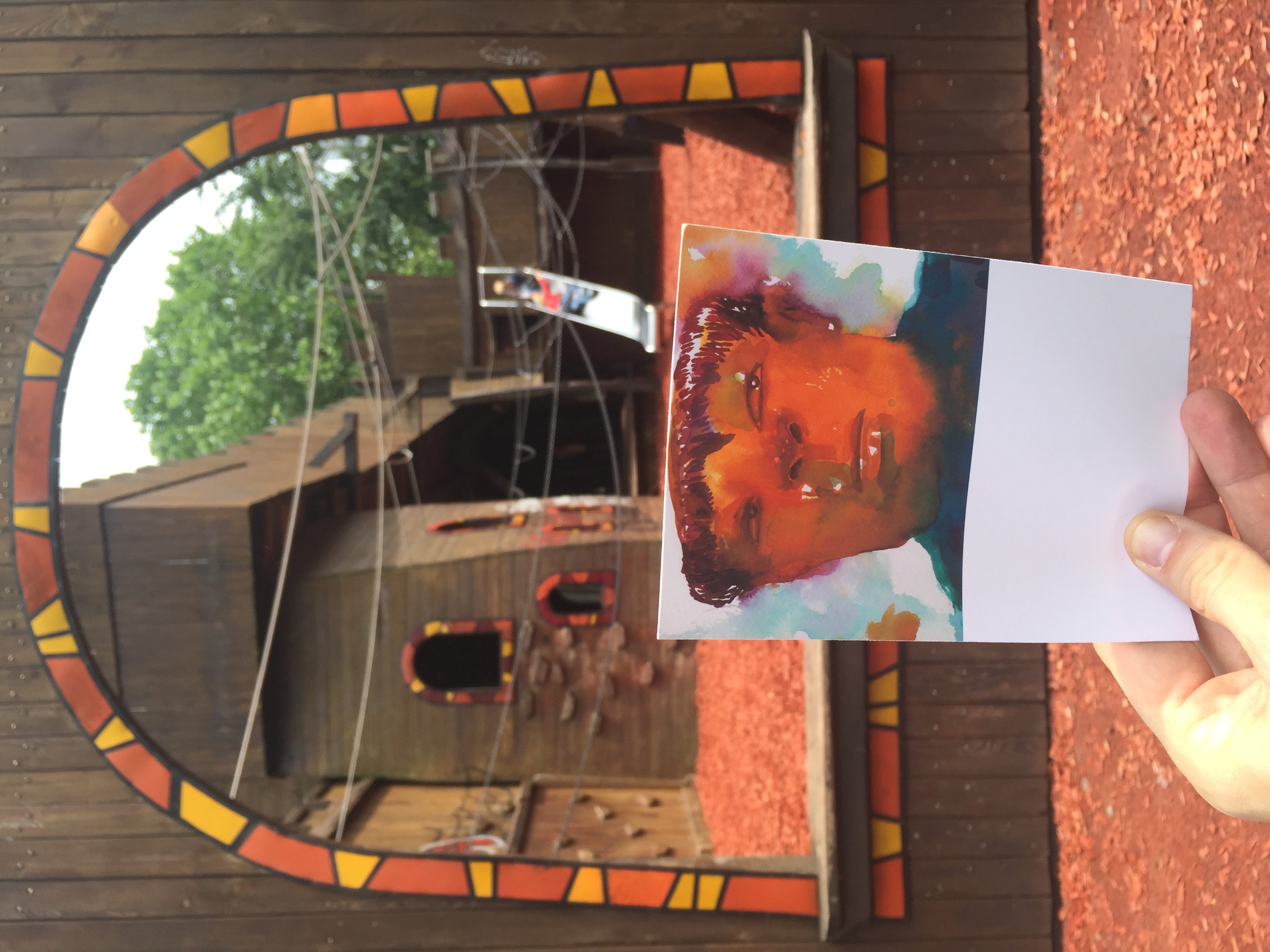 This card went by a park in Brussels