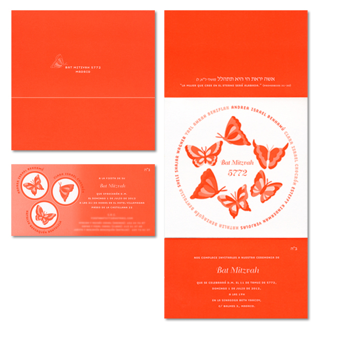 Dise&ntilde;o Invitaci&oacute;n Bat Mitsv&aacute; 2012