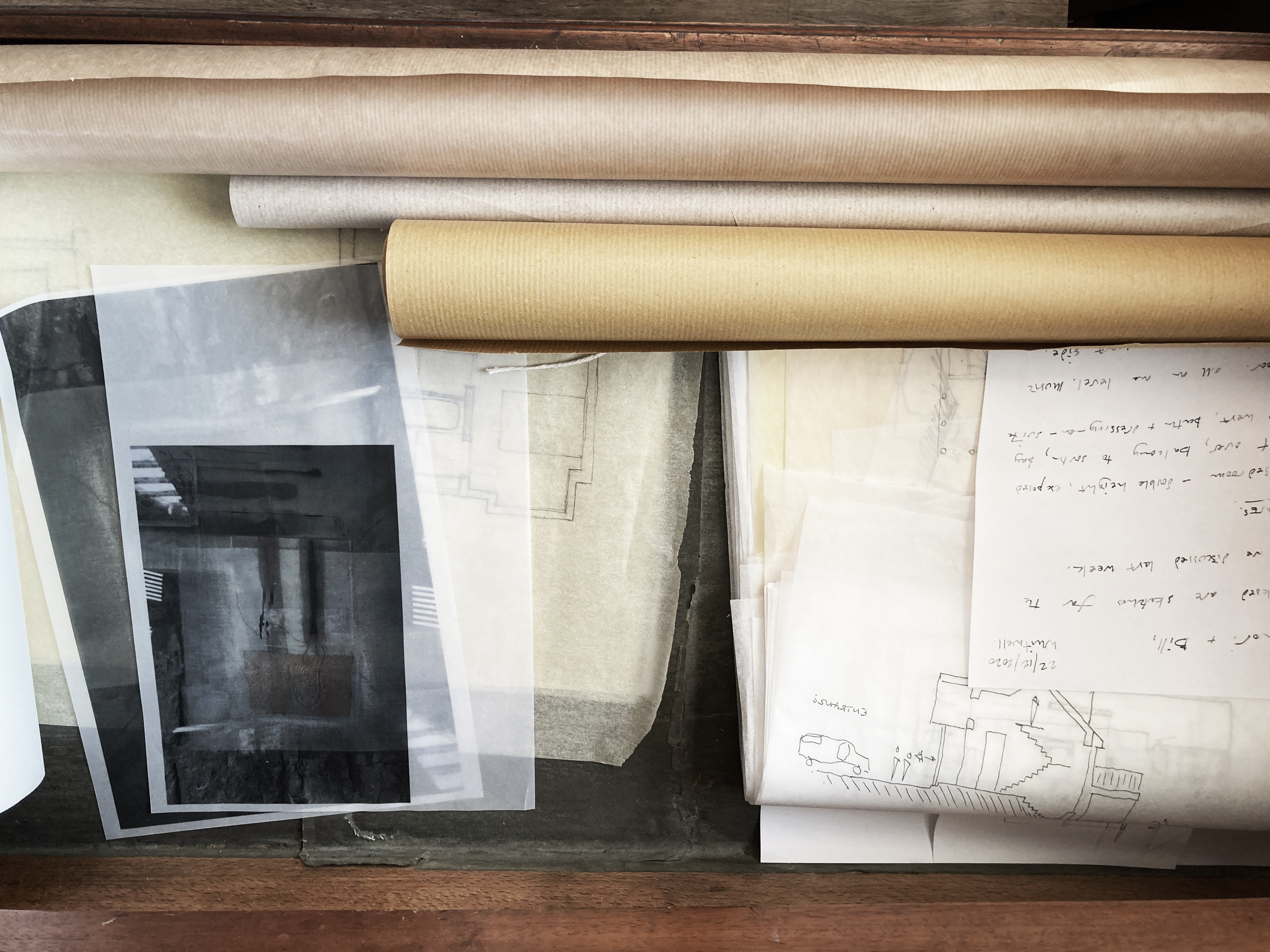 Surveying Tools: Tracing Paper Iterations, Rebecca Disney.