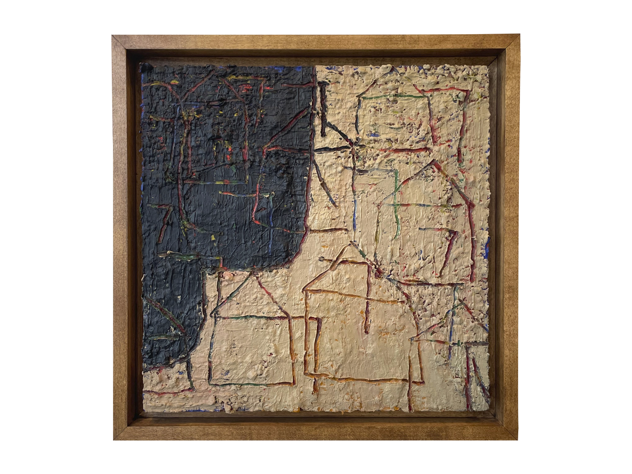 Neighborhood With Nighttime Approaching | Oil on Panel 12"x12" | 2022