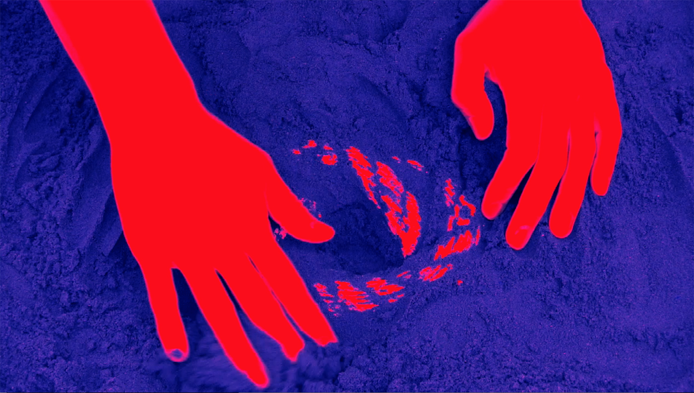 detail of we are where we are not, 2017. Video. 2-min loop.