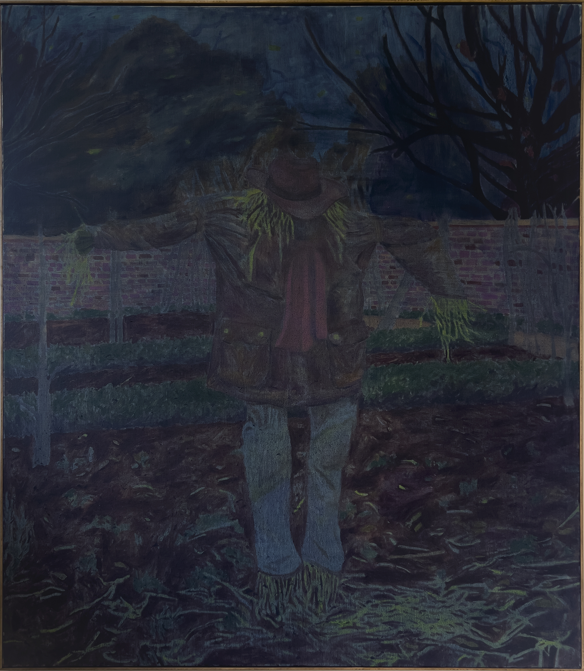Harvest Goon – 146 x 128 cm, oil on linen, pine frame, 2025