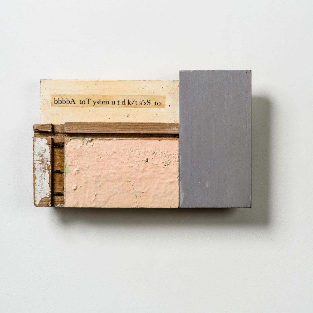 With Words — 30 x 19 x 4 cm Paper and Painted Wood (2016)