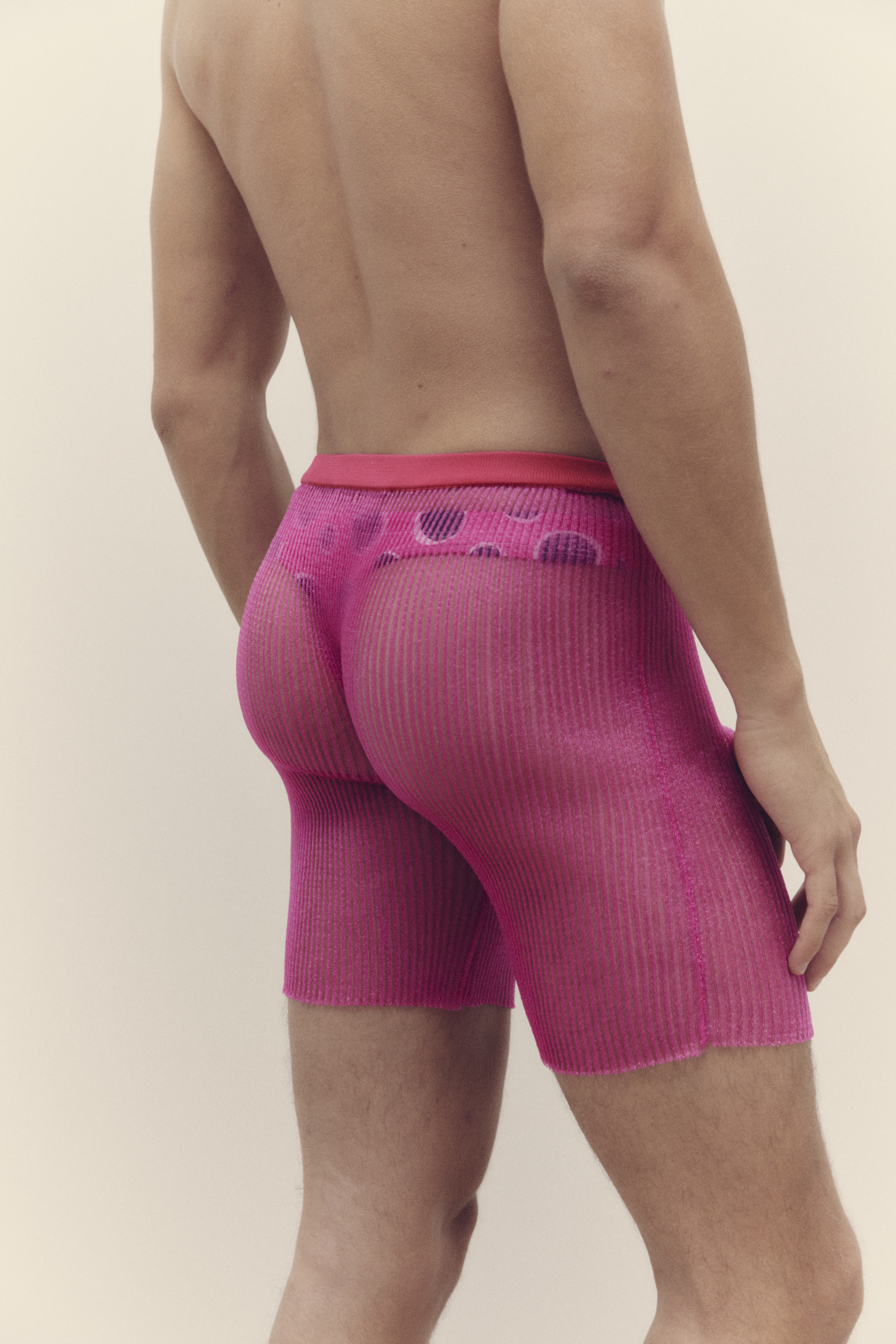 Kristal Pink Knit Boxer Brief