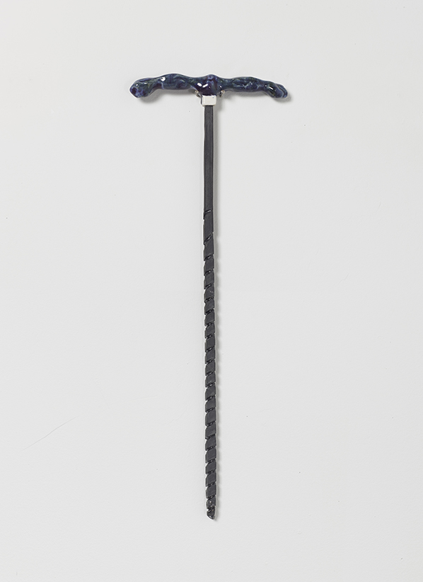 Intruder Study III ; 2017 ; 70 x 21 x 2 cm ; 27  ¾   x 8½ x 1 inches ; partially glazed ceramics