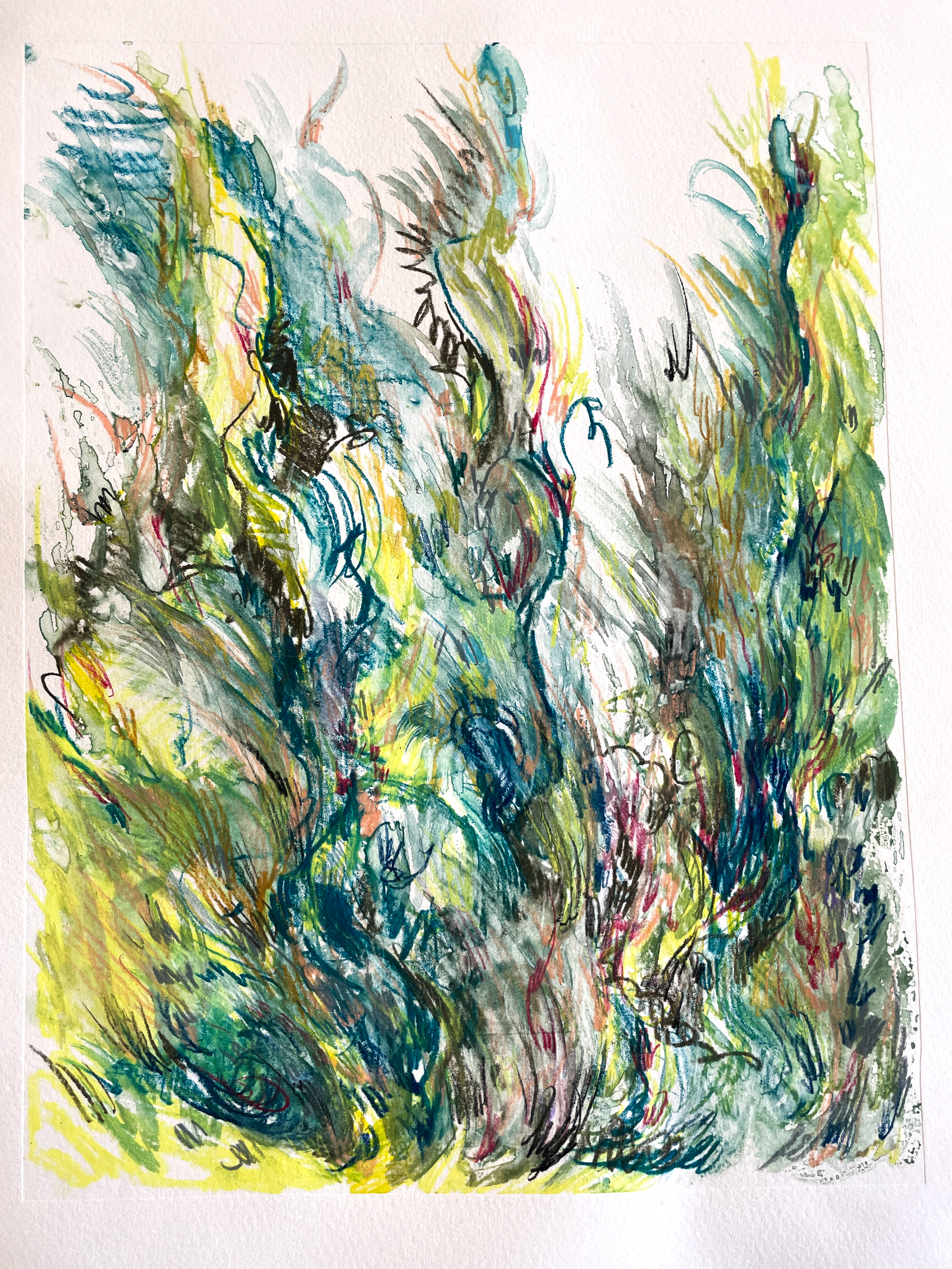 //, Watercolor Monotype