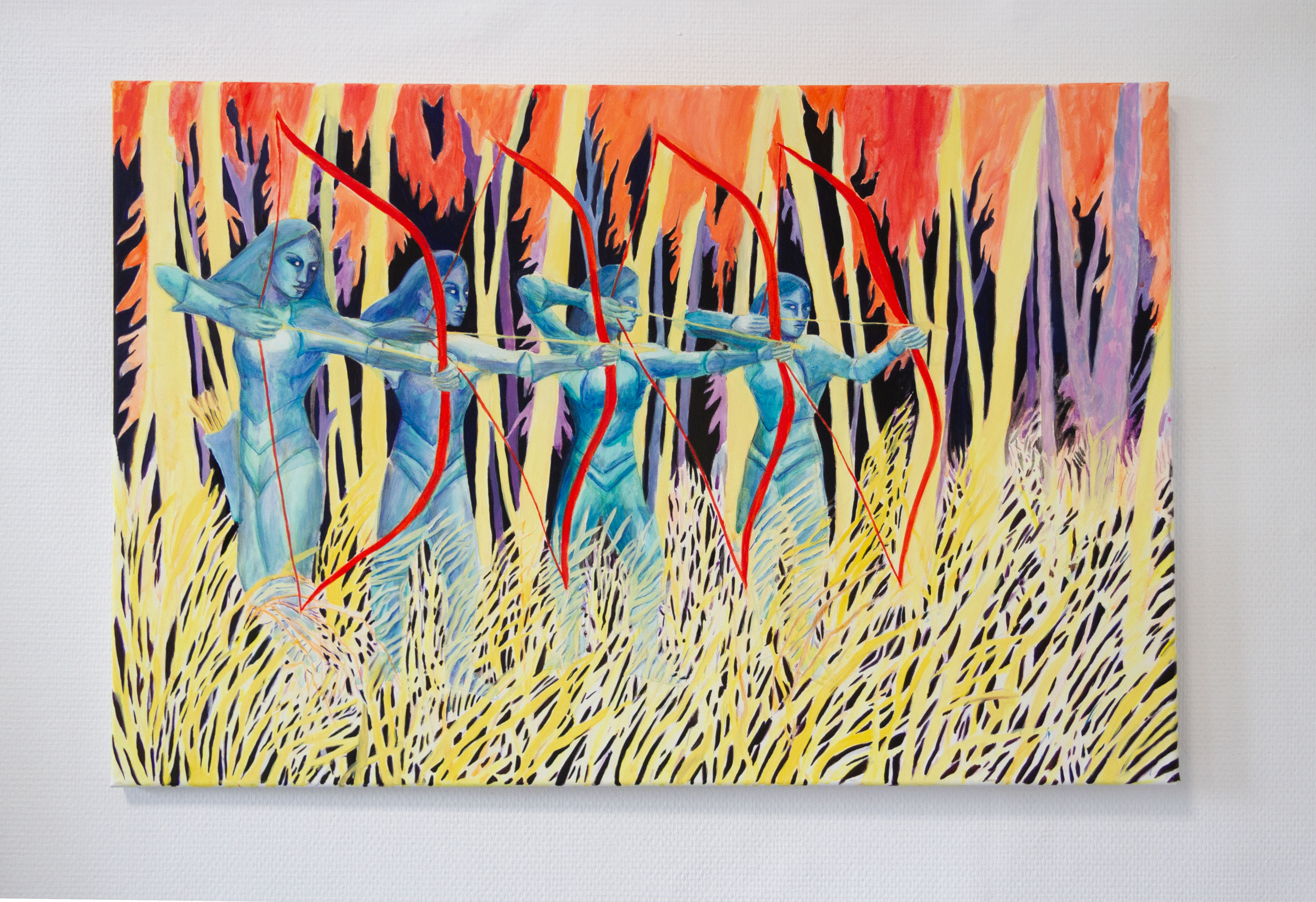 Arrows. 90 x 60 cm. Huile sur toile. 2024" 