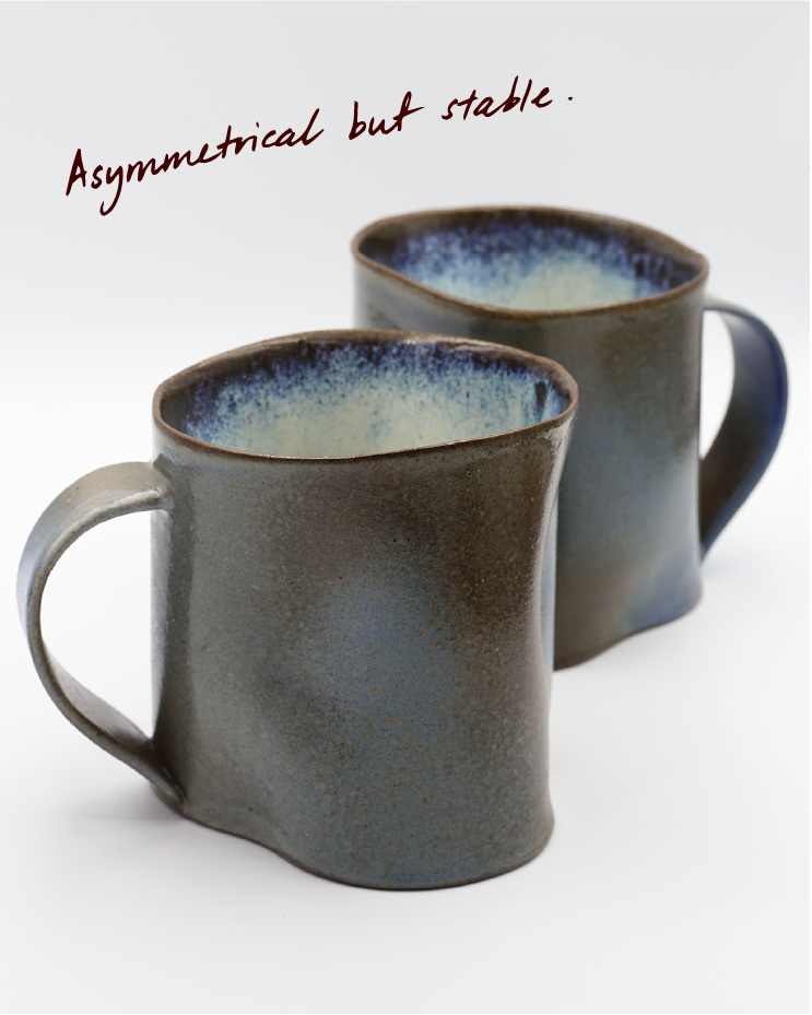 Ban Mian Cup Wobbly Pair (Blue Quicksand)$140.00- SOLD OUT 