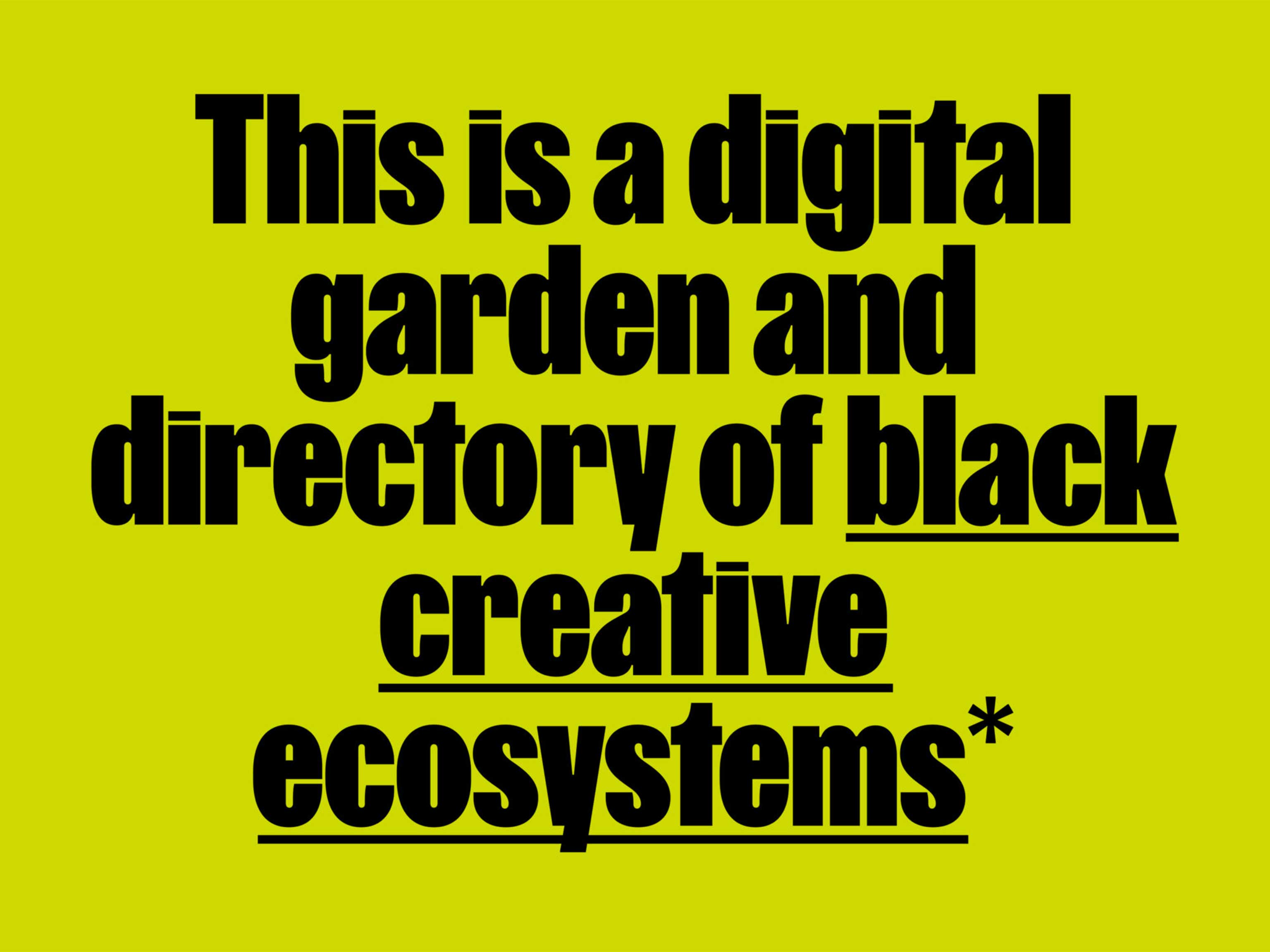 Creative Ecosystems, 2021